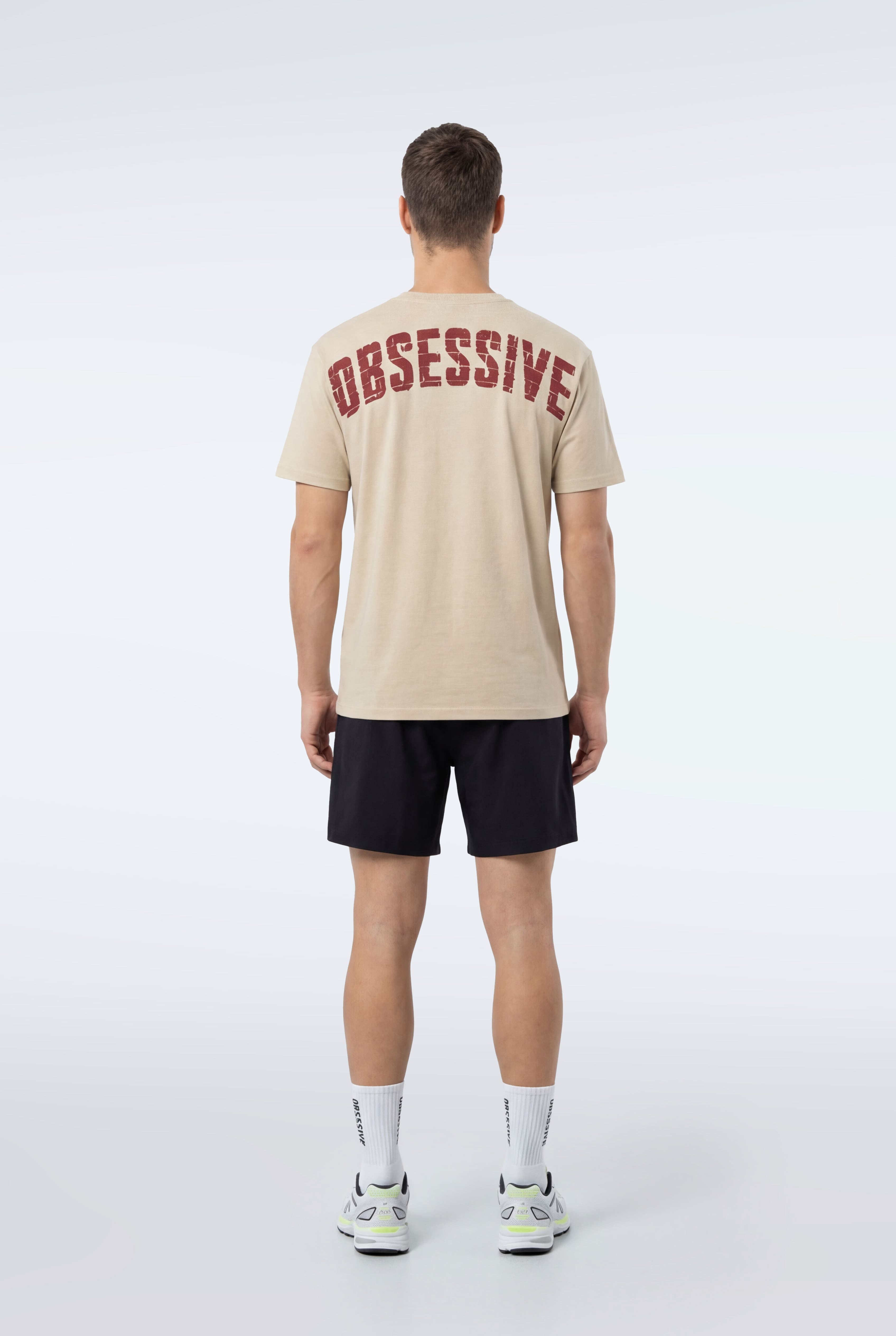 OBSESSIVE 2.0 OVERSIZED T-SHIRT - BEIGE Y GRANATE
