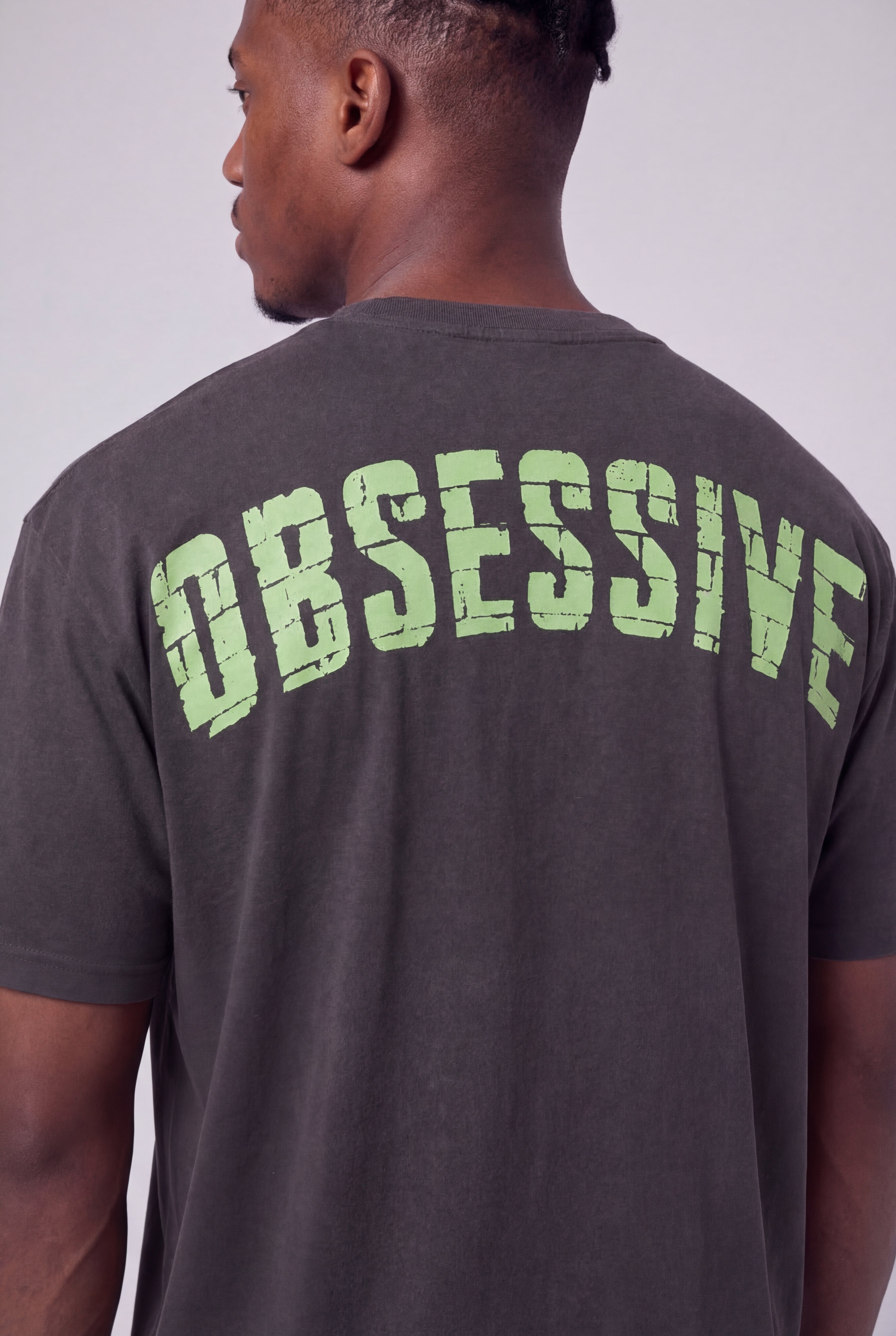 OBSESSIVE 2.0 OVERSIZED T-SHIRT - GRIS Y VERDE
