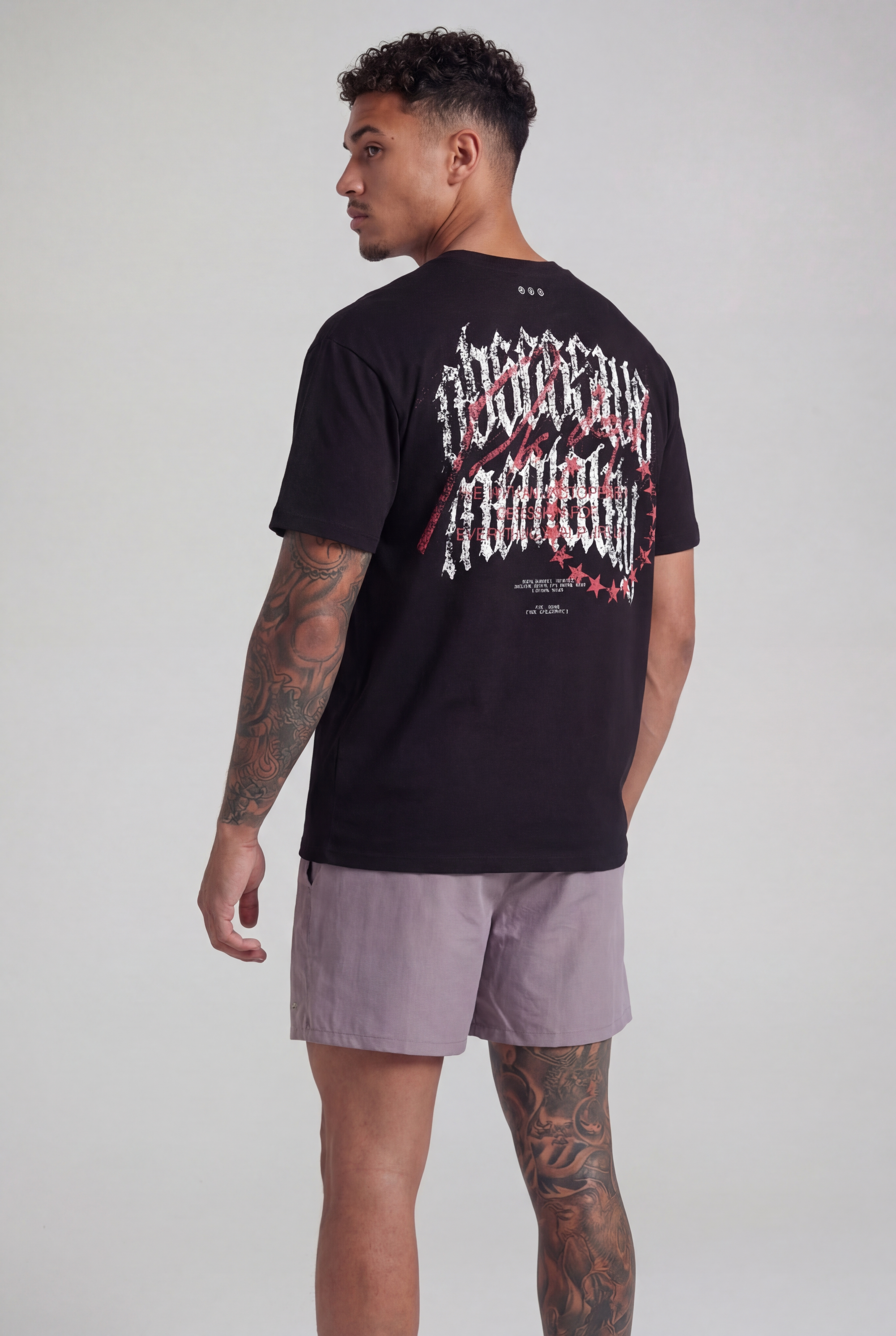 OBSESSIVE MENTALITY OVERSIZED T-SHIRT - NEGRO