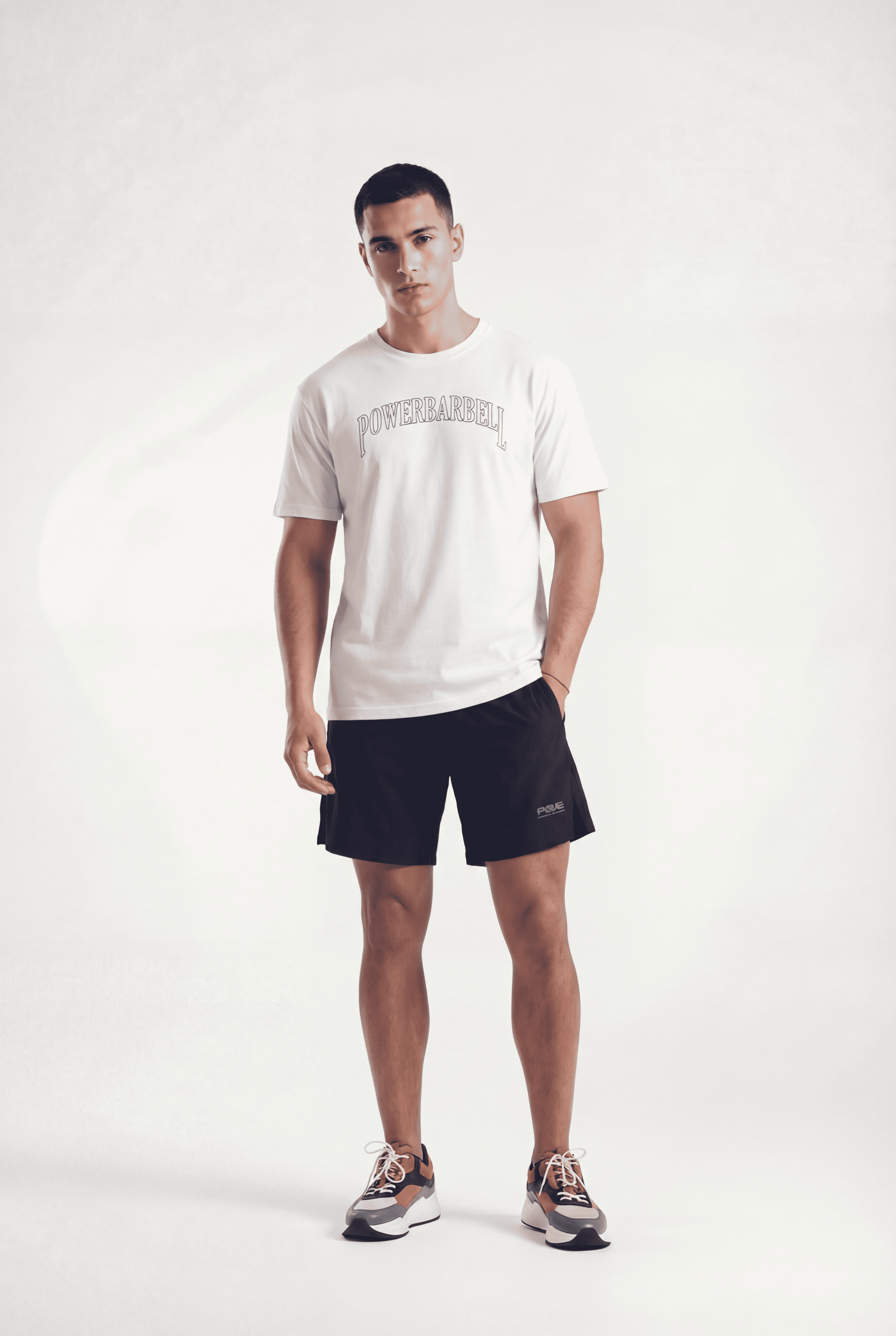 POWERBARBELL BASIC TEE - BLANCO