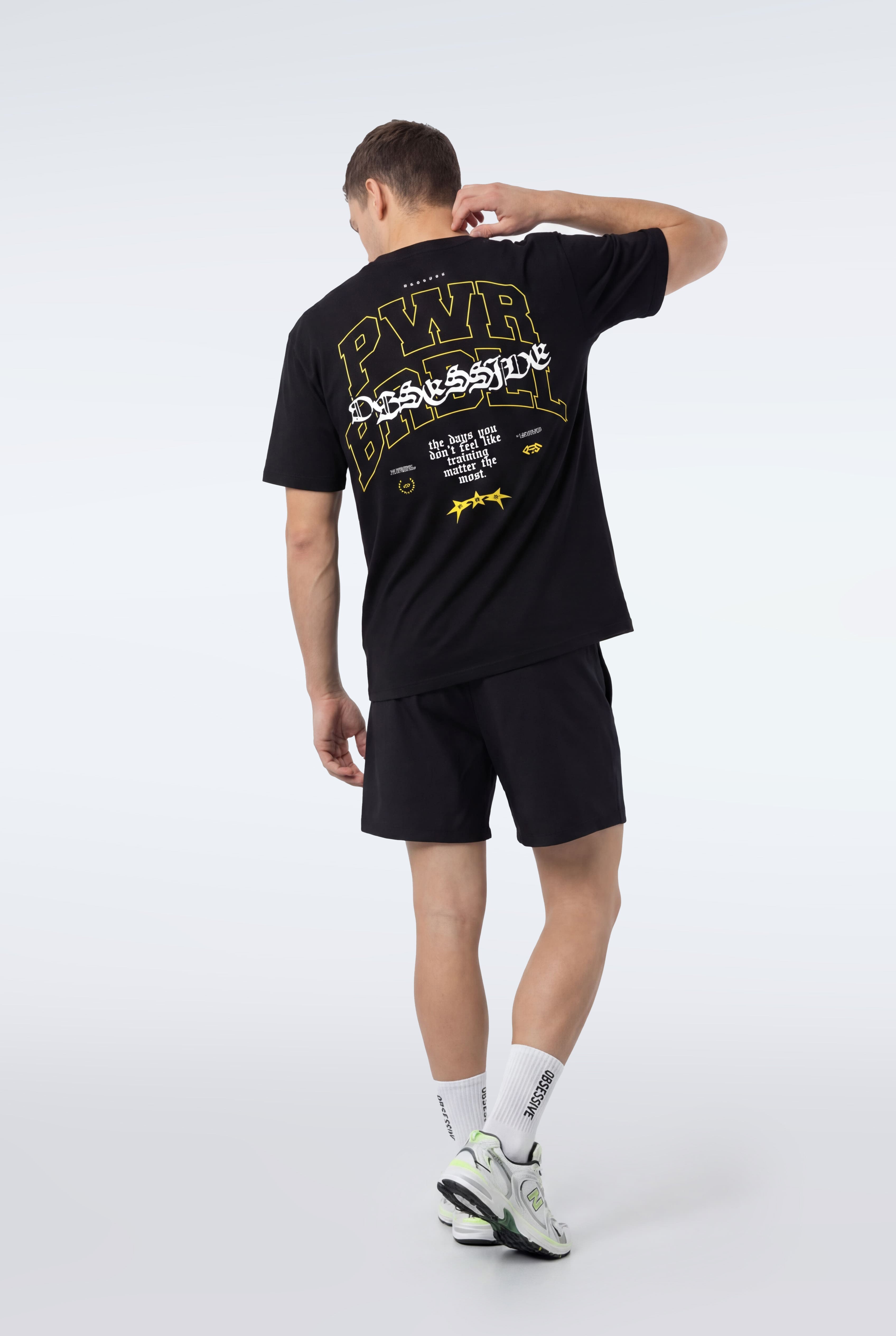 PWR BARBELL OVERSIZED T-SHIRT - NEGRO