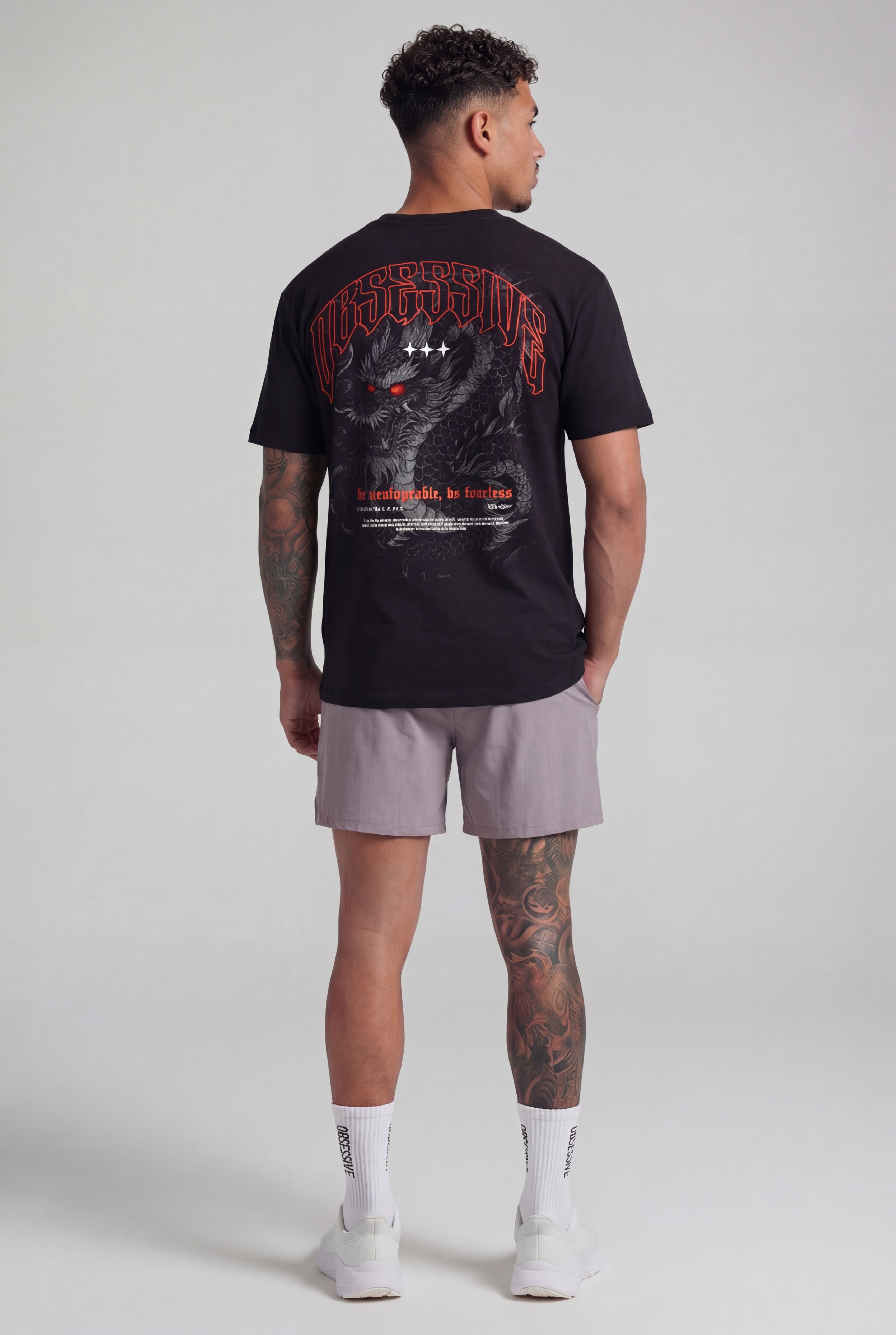 DRAGON REBIRTH OVERSIZED T-SHIRT - NEGRO