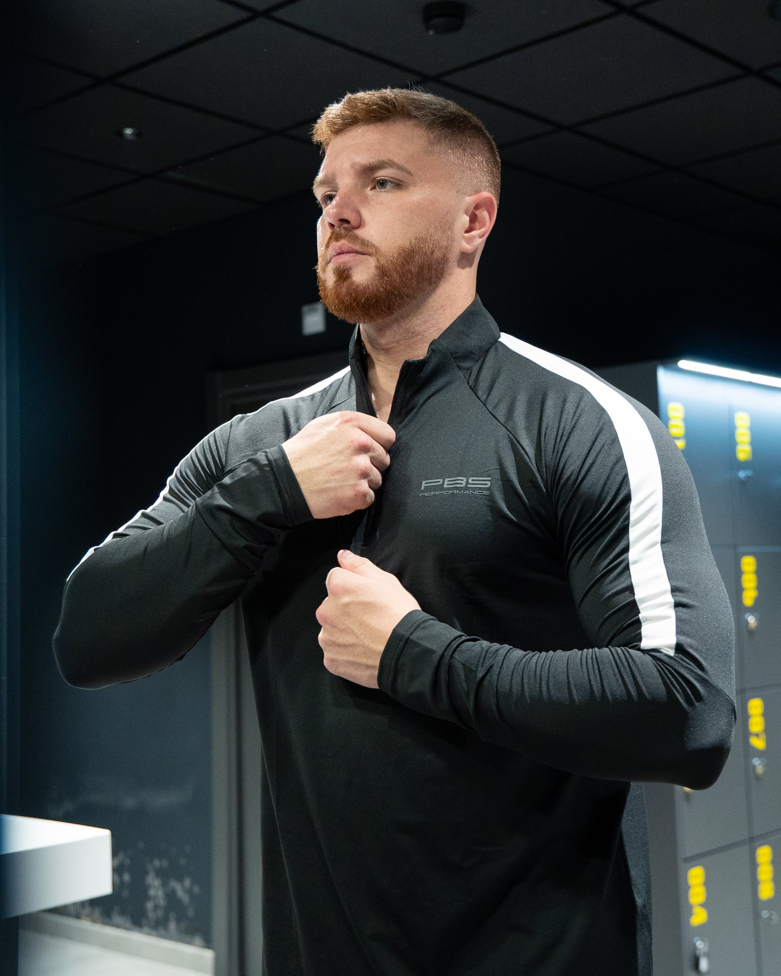 PERFORMANCE LONG TECH T-SHIRT - NEGRO/BLANCO