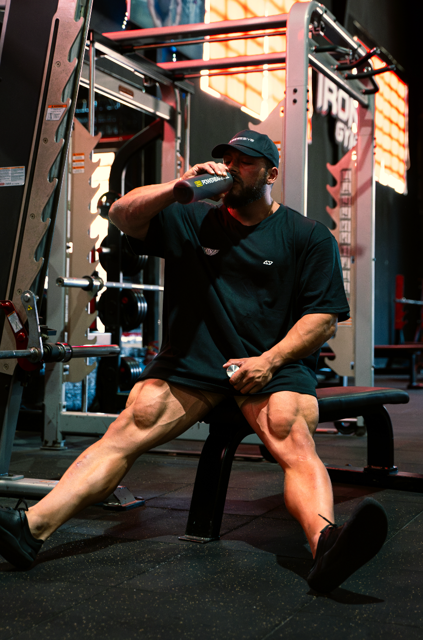 BOTELLA POWERBARBELL - NEGRO