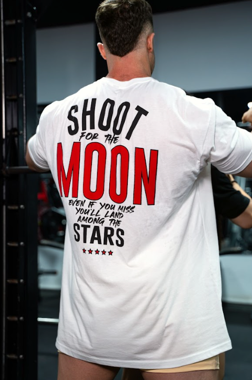 CAMISETA SHOOT FOR THE MOON - BLANCO