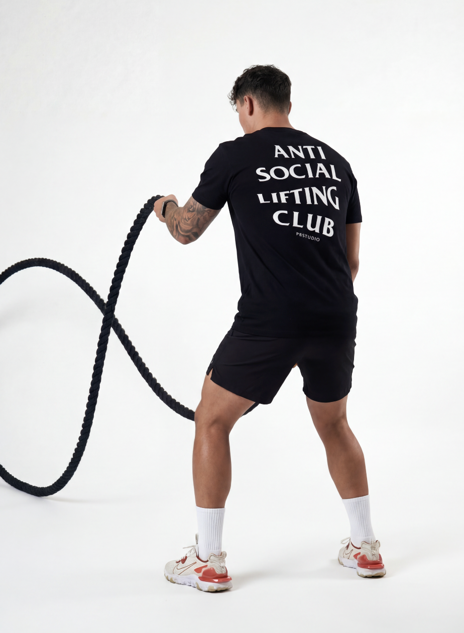 CAMISETA ANTI SOCIAL LIFTING CLUB - NEGRO