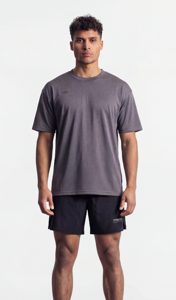 MINIMAL LOGO T-SHIRT - GRIS