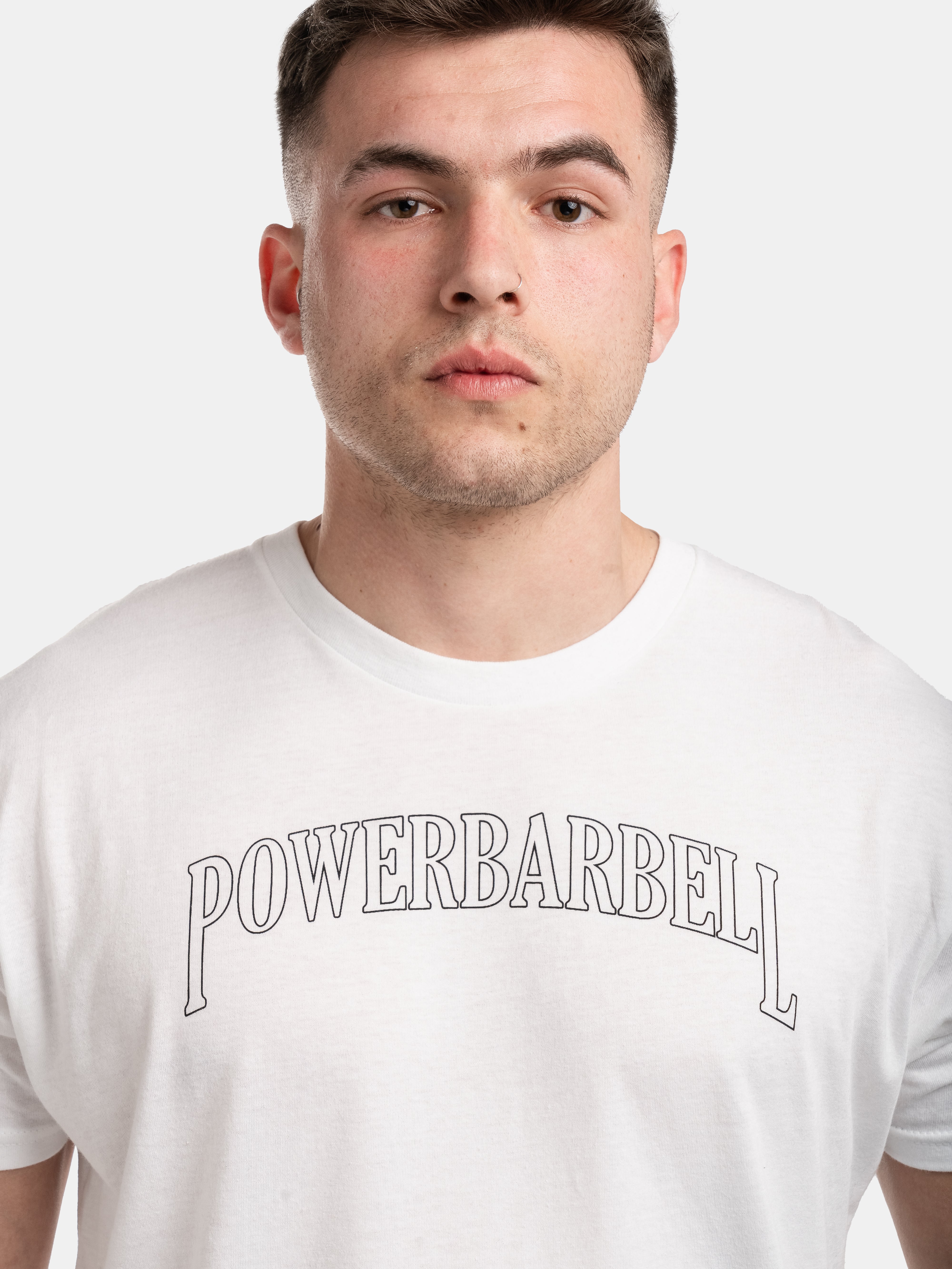 POWERBARBELL BASIC TEE - BLANCO