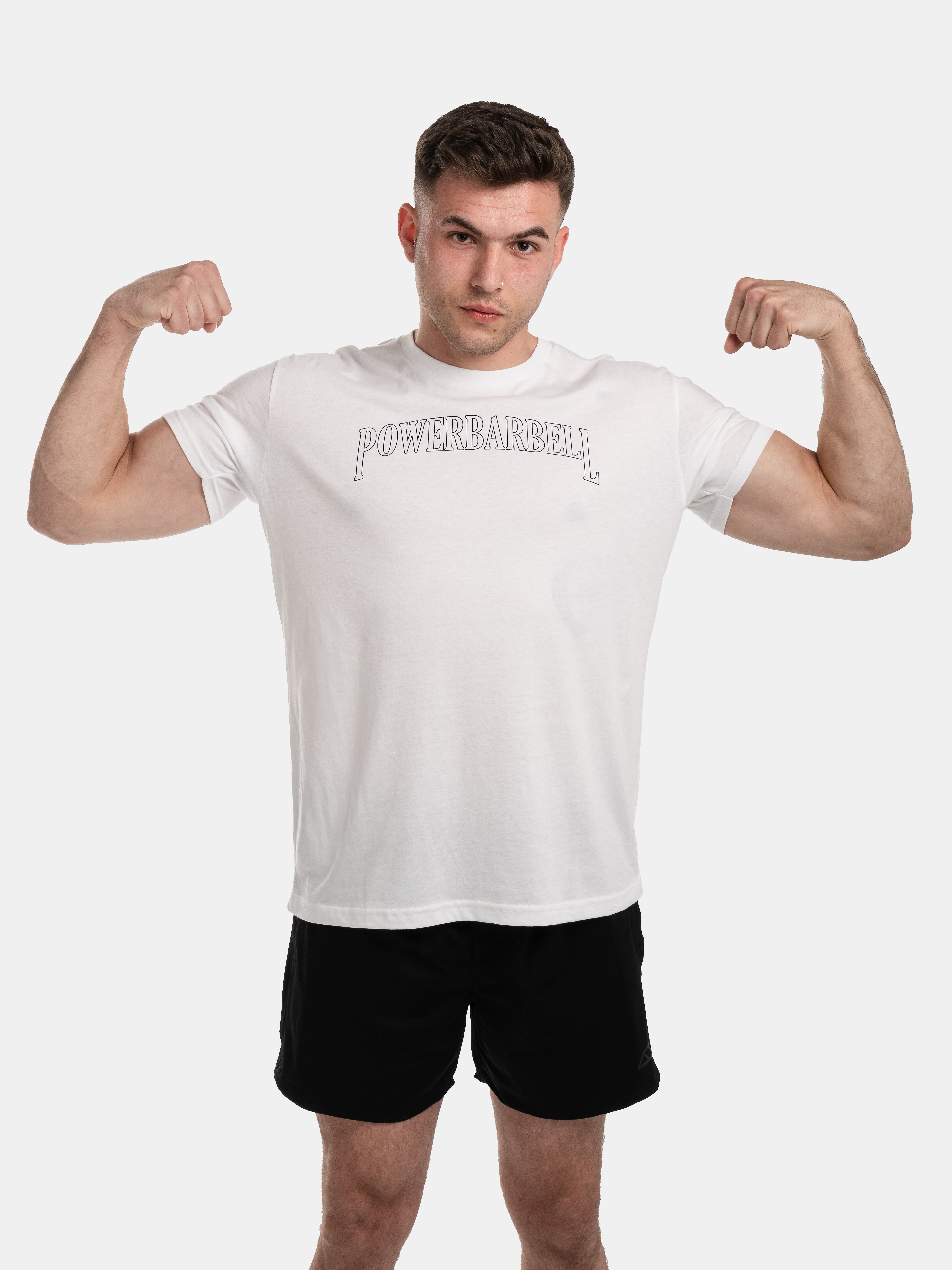 POWERBARBELL BASIC TEE - BLANCO