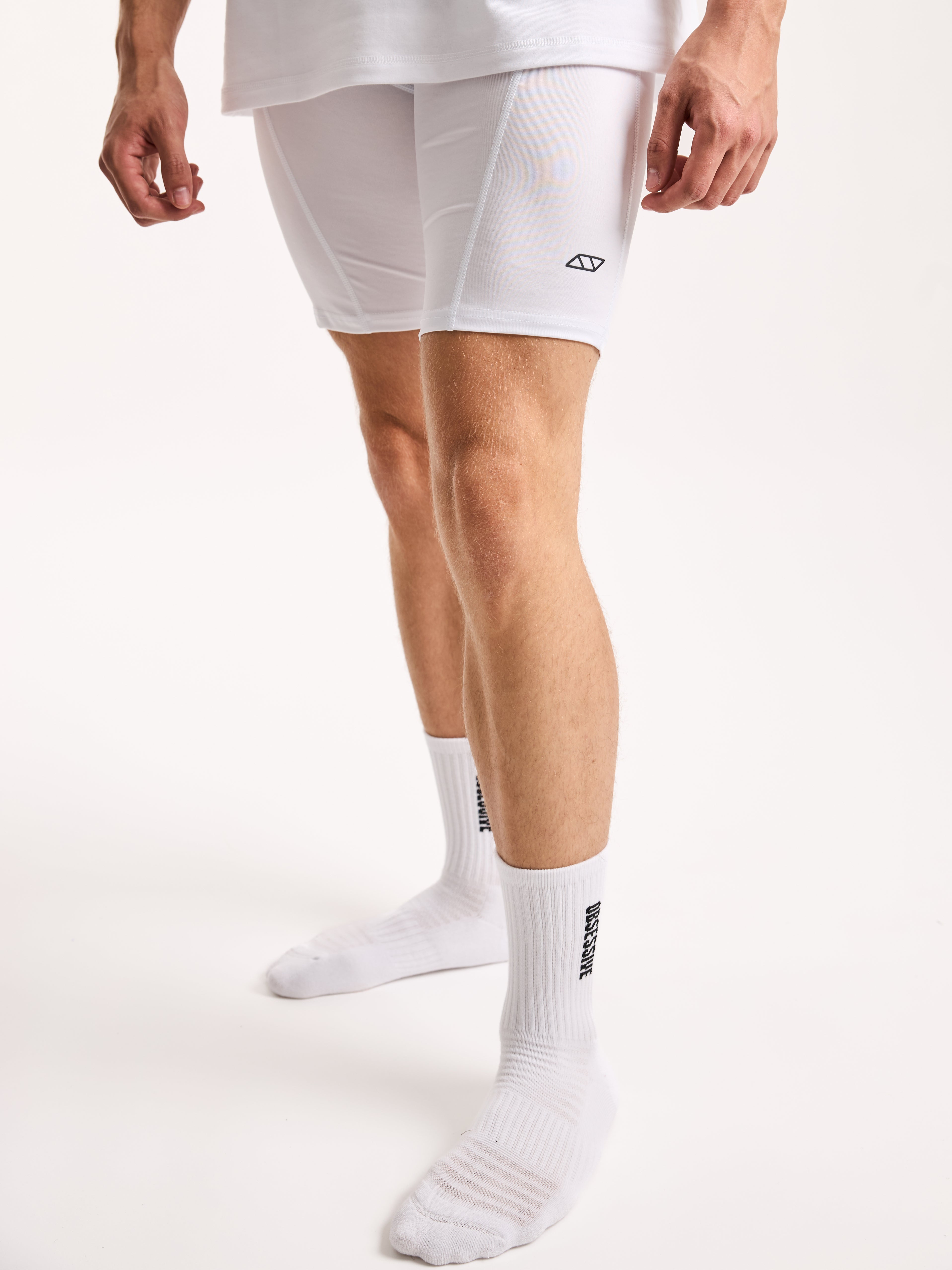 MALLAS CORTAS PERFORMANCE PBS - BLANCO