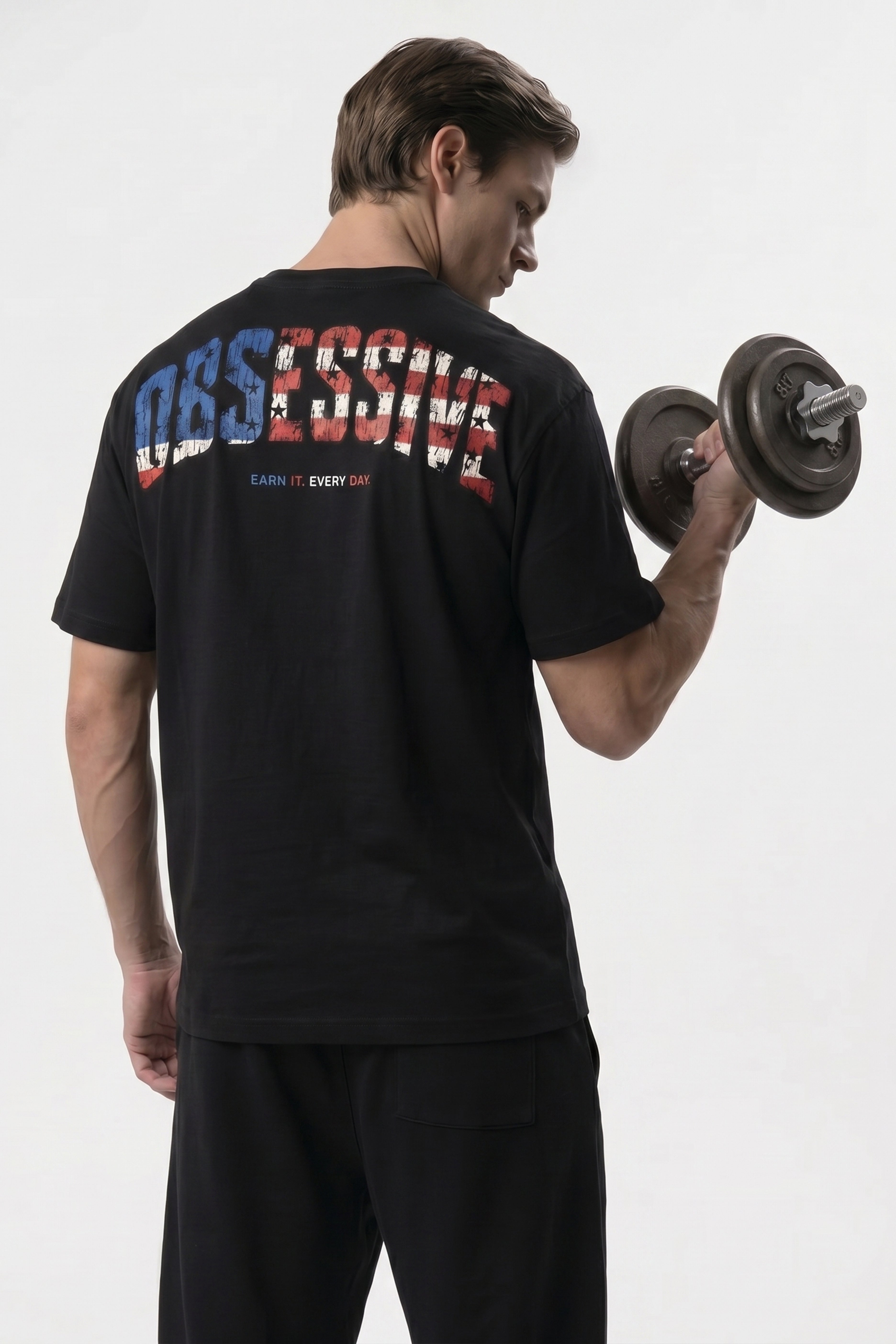 WORLD STAGE USA OVERSIZED TEE - NEGRO