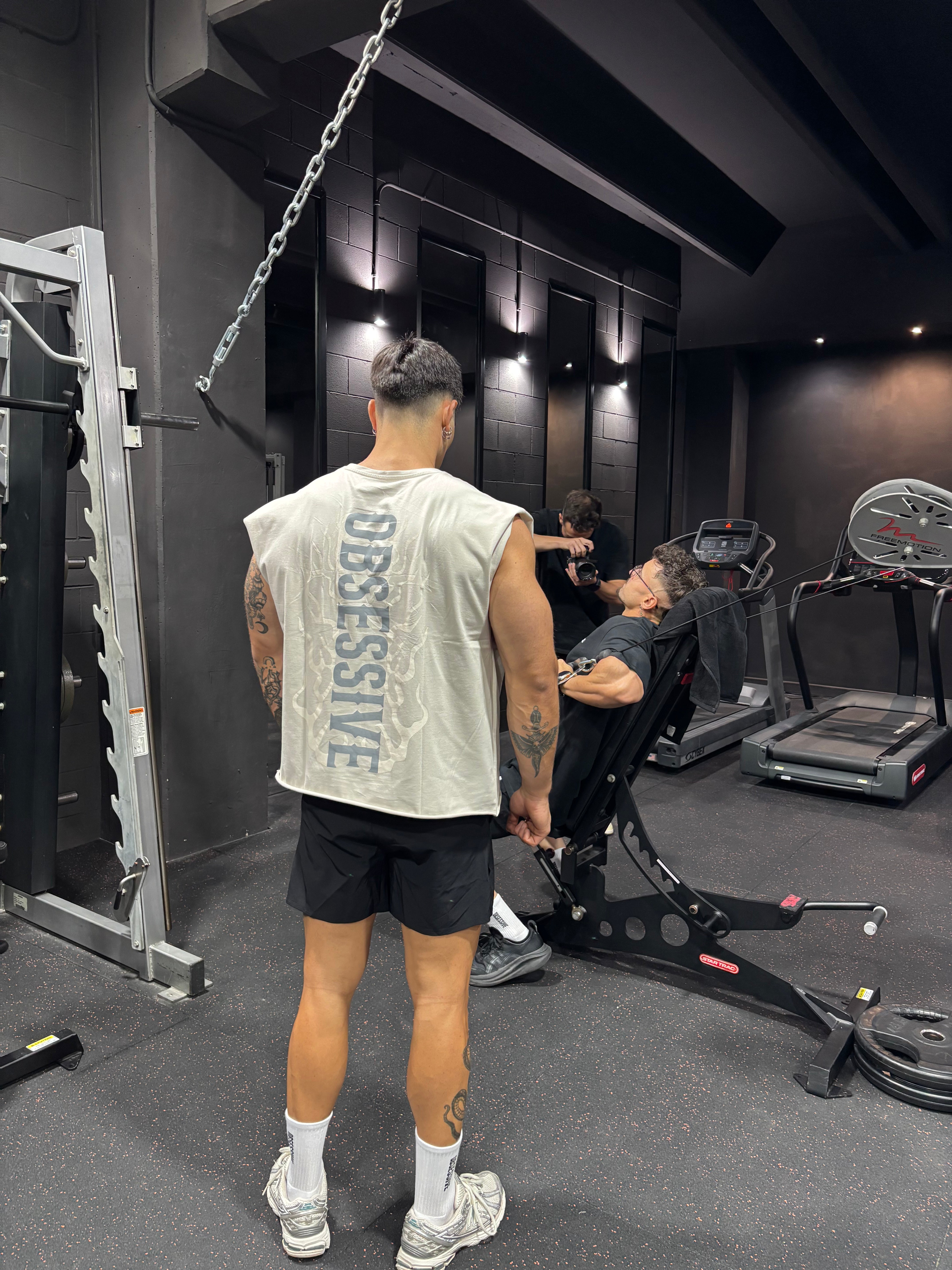 OBSESSIVE FLAME TANK TOP - BEIGE