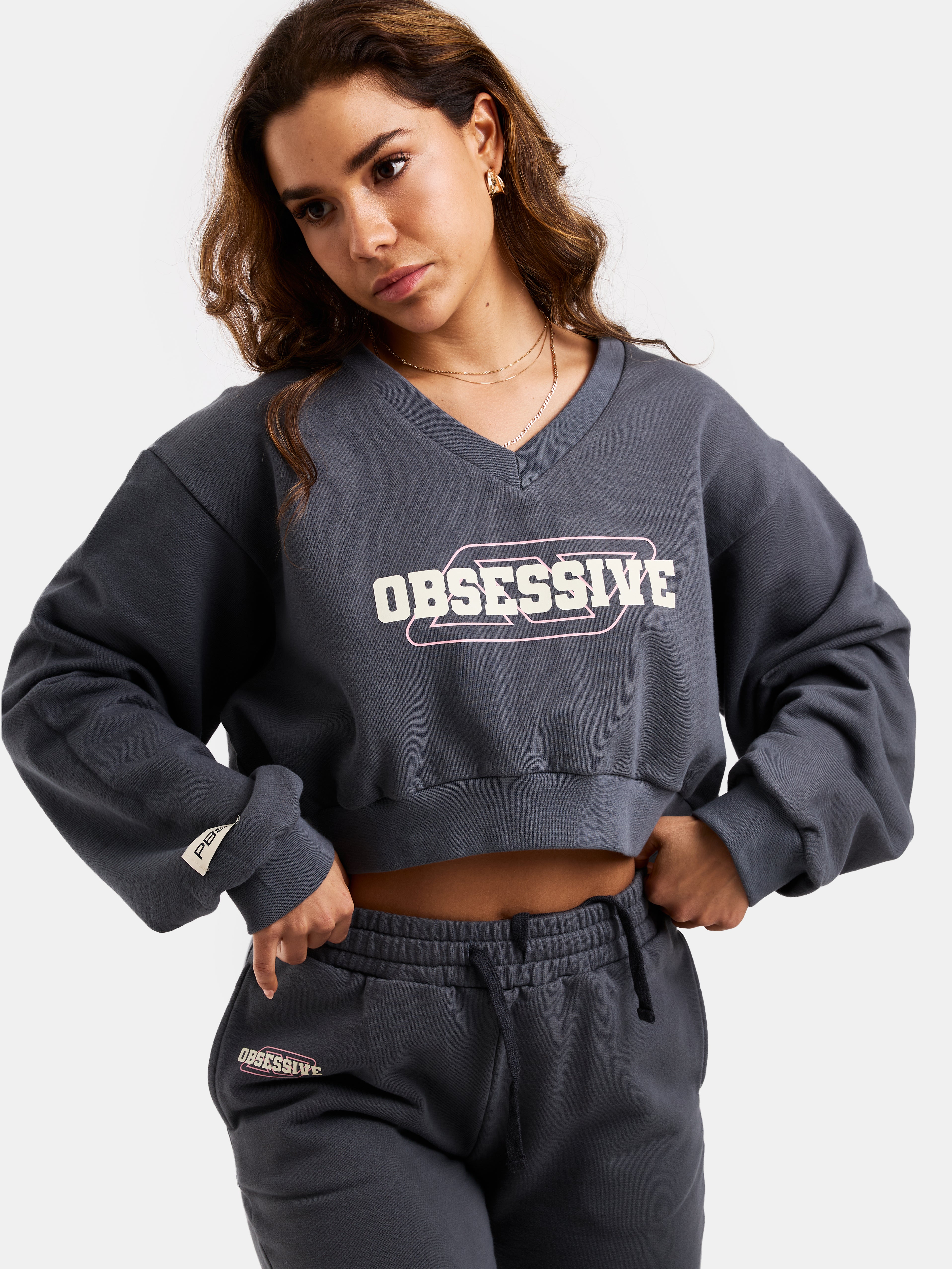 COZY CROP SWEAT - GRIS