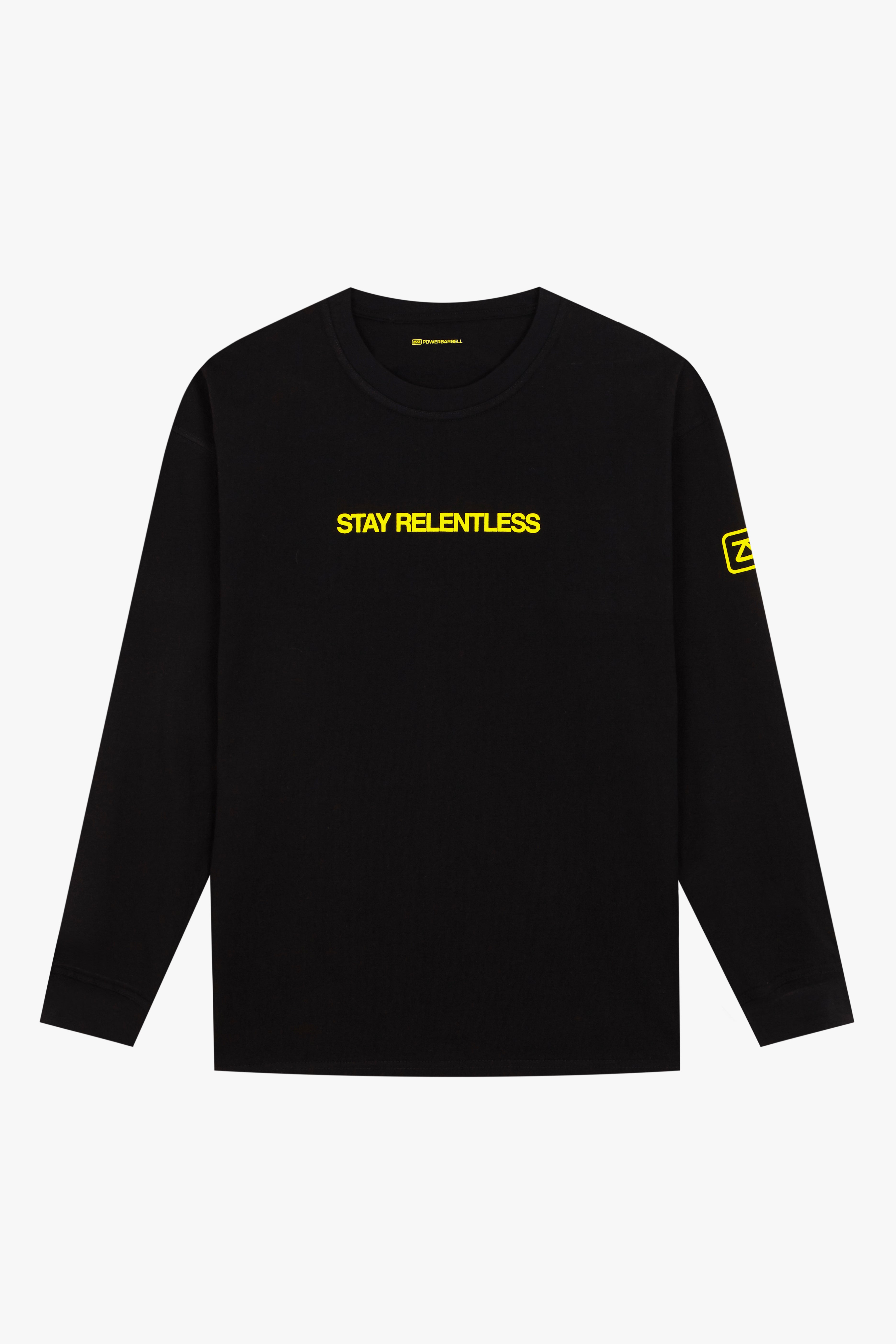 CAMISETA MANGA LARGA STAY RELENTLESS - NEGRO