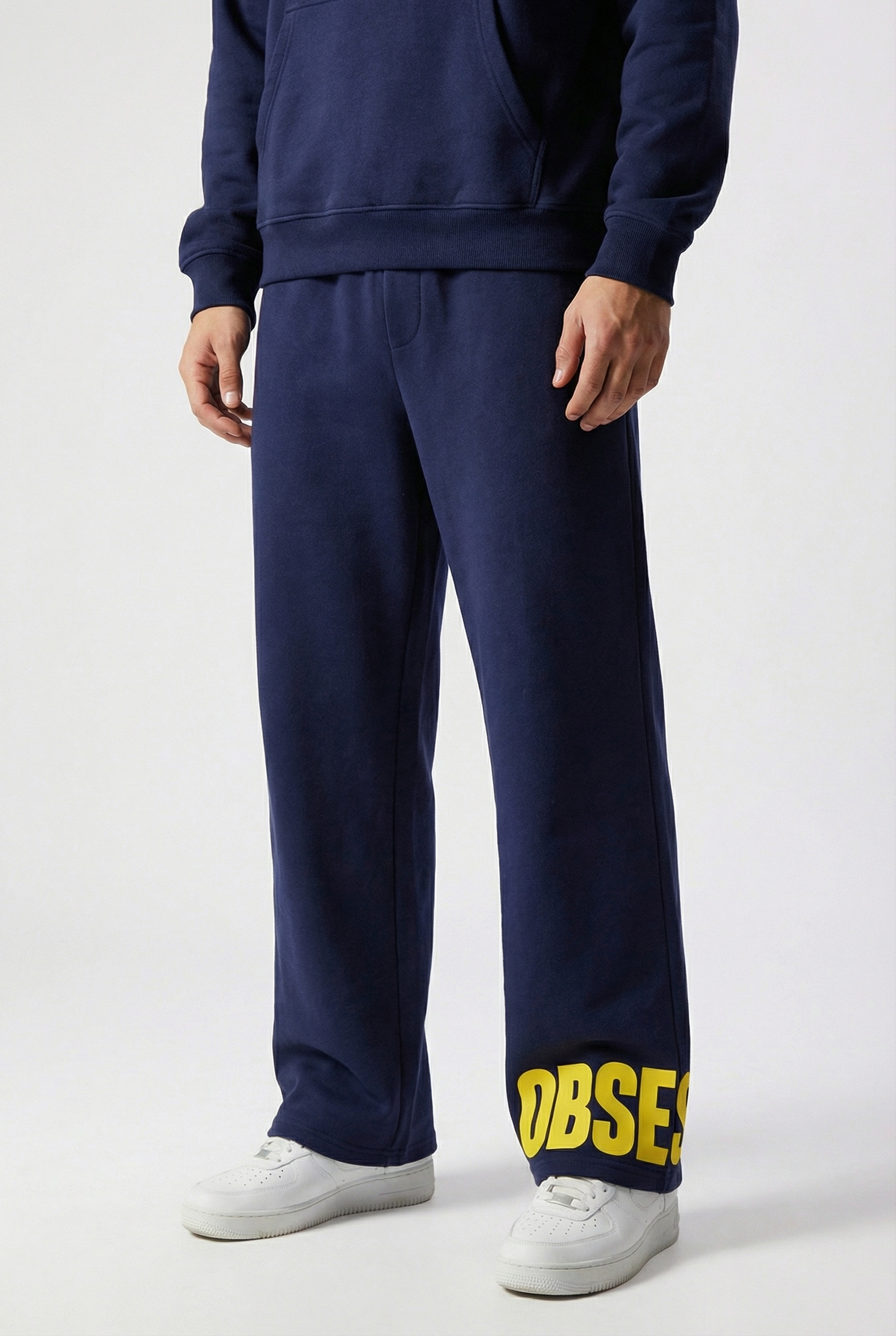 OBSESSIVE MENTALITY DEPT WIDE LEG JOGGER - NAVY