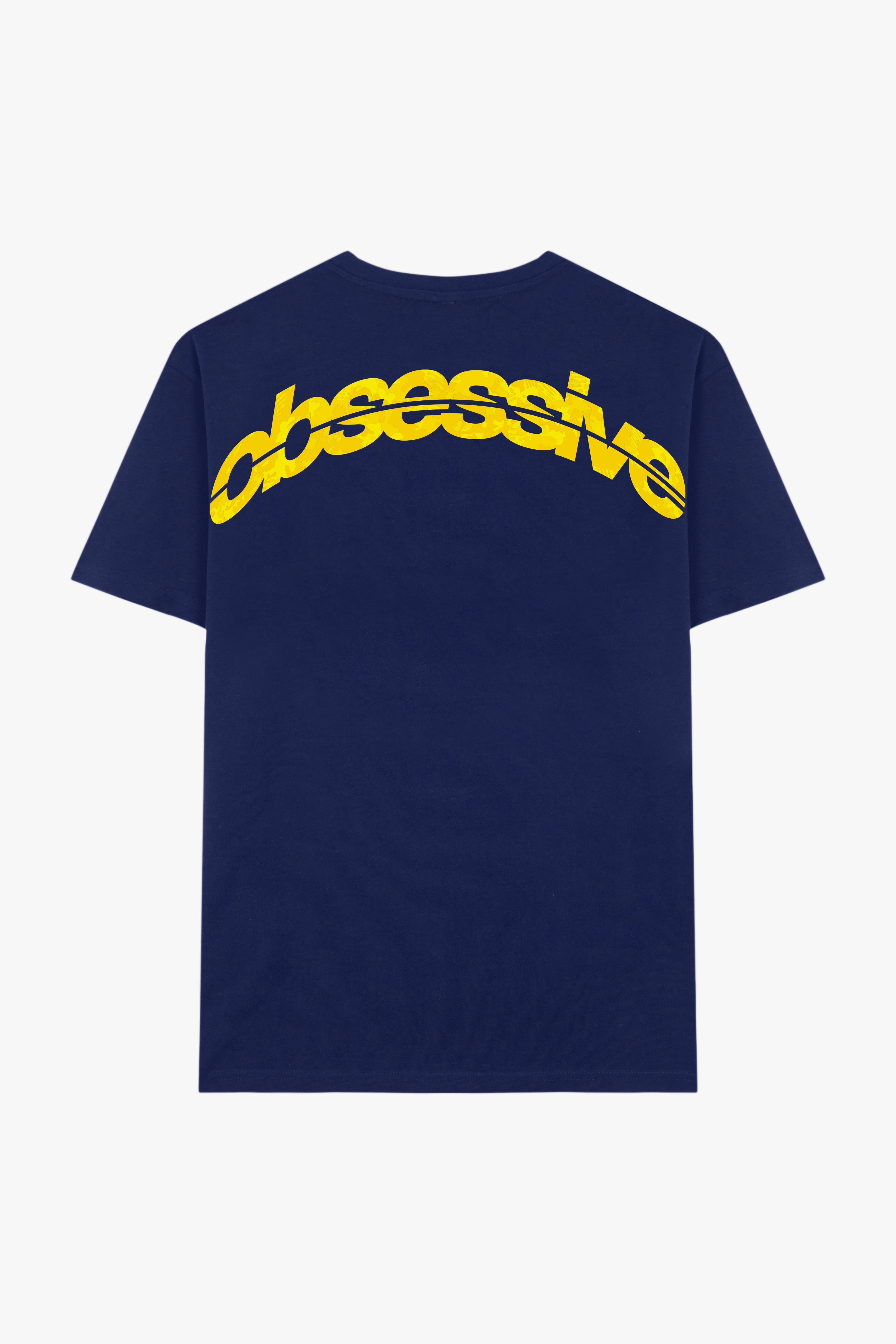 OBSESSIVE STATE OVERSIZED T-SHIRT - NAVY