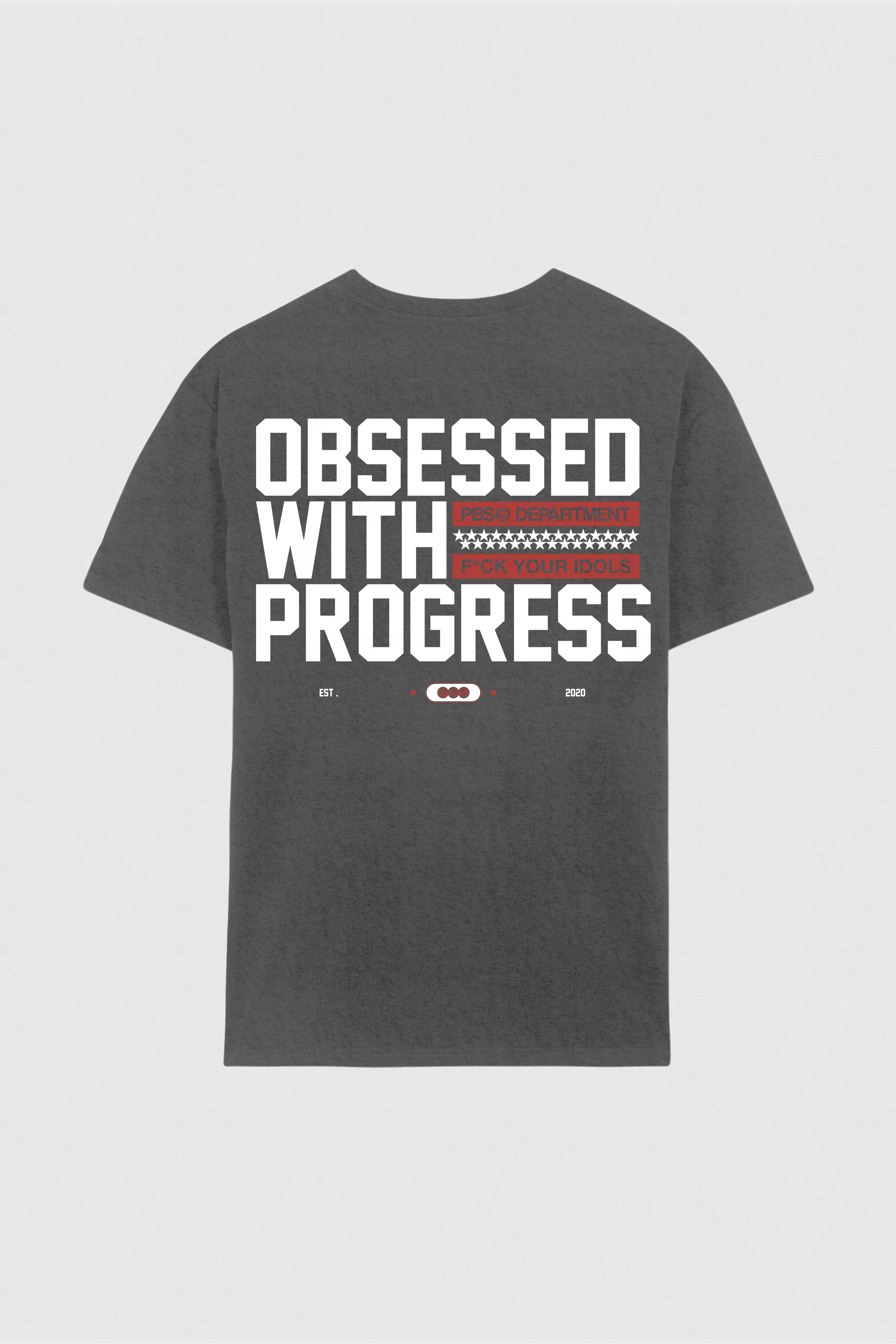 OBSESSED WITH PROGRESS OVERSIZED T-SHIRT - NEGRO