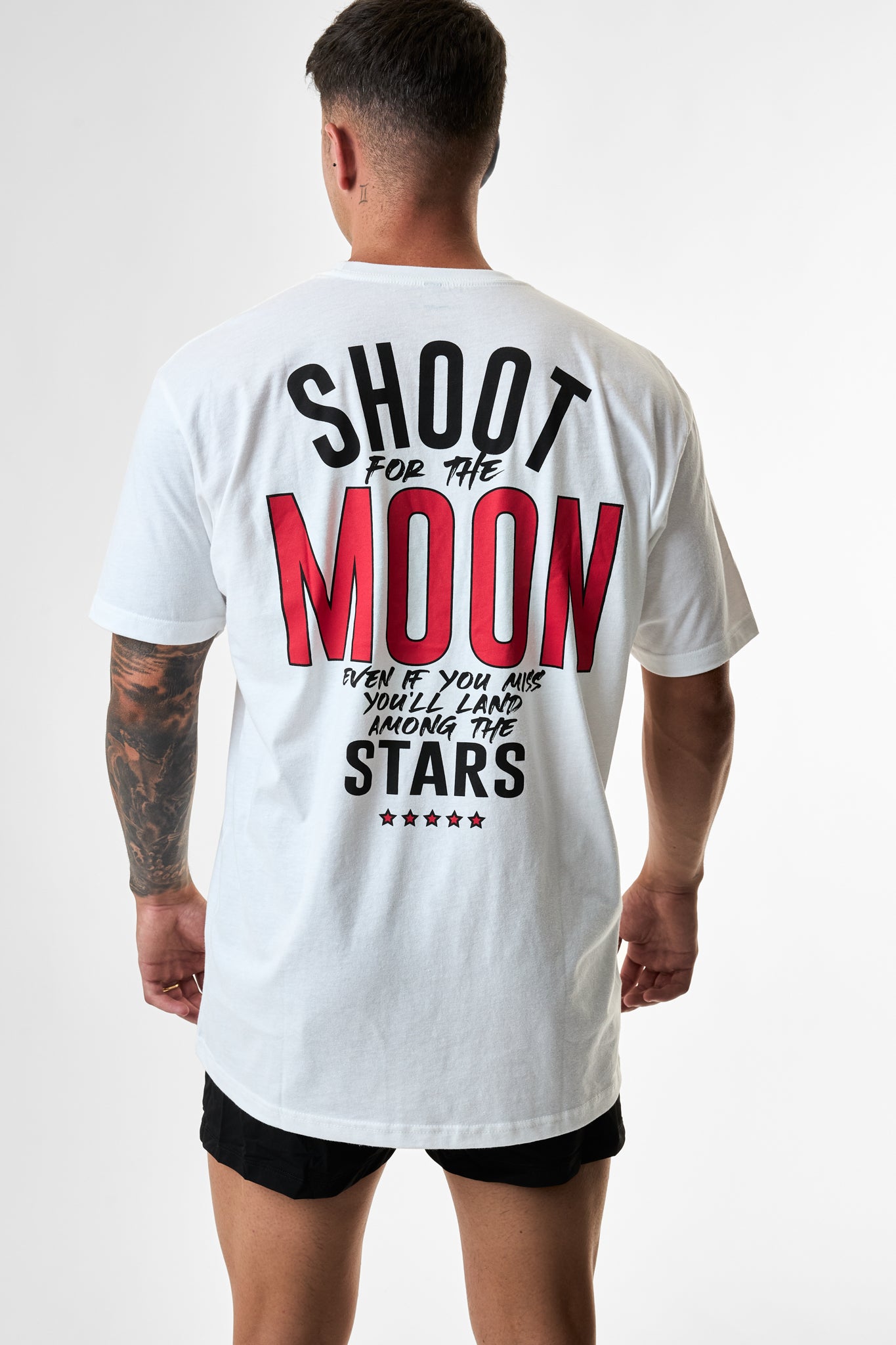 CAMISETA SHOOT FOR THE MOON - BLANCO
