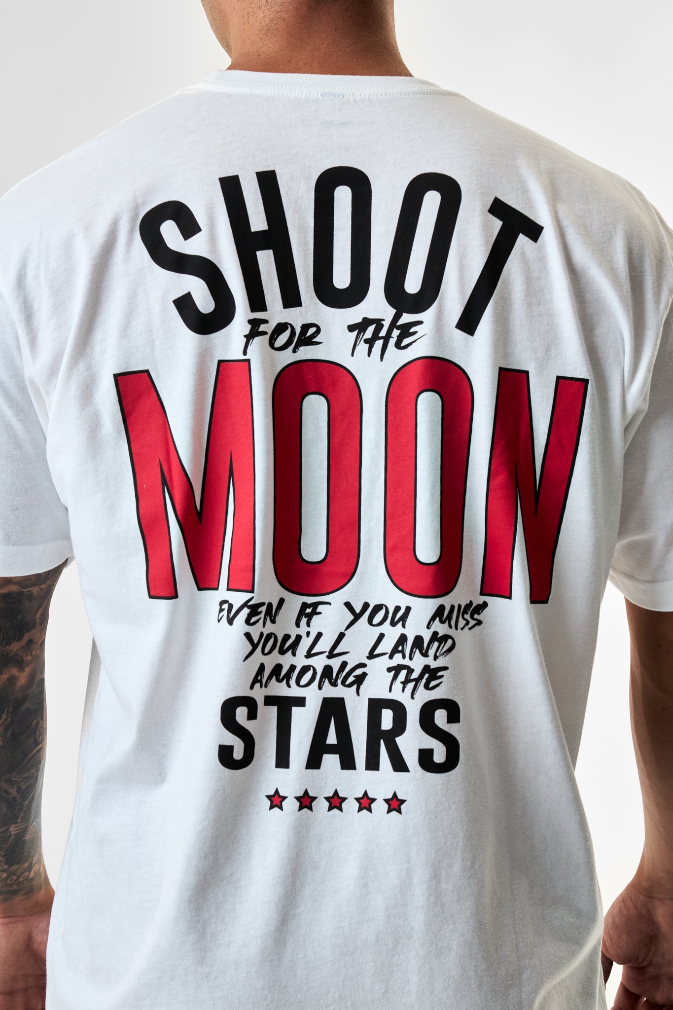 CAMISETA SHOOT FOR THE MOON - BLANCO
