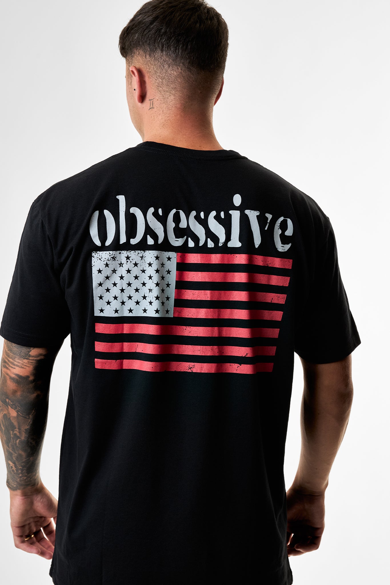 CAMISETA OBSESSIVE FLAG - NEGRO