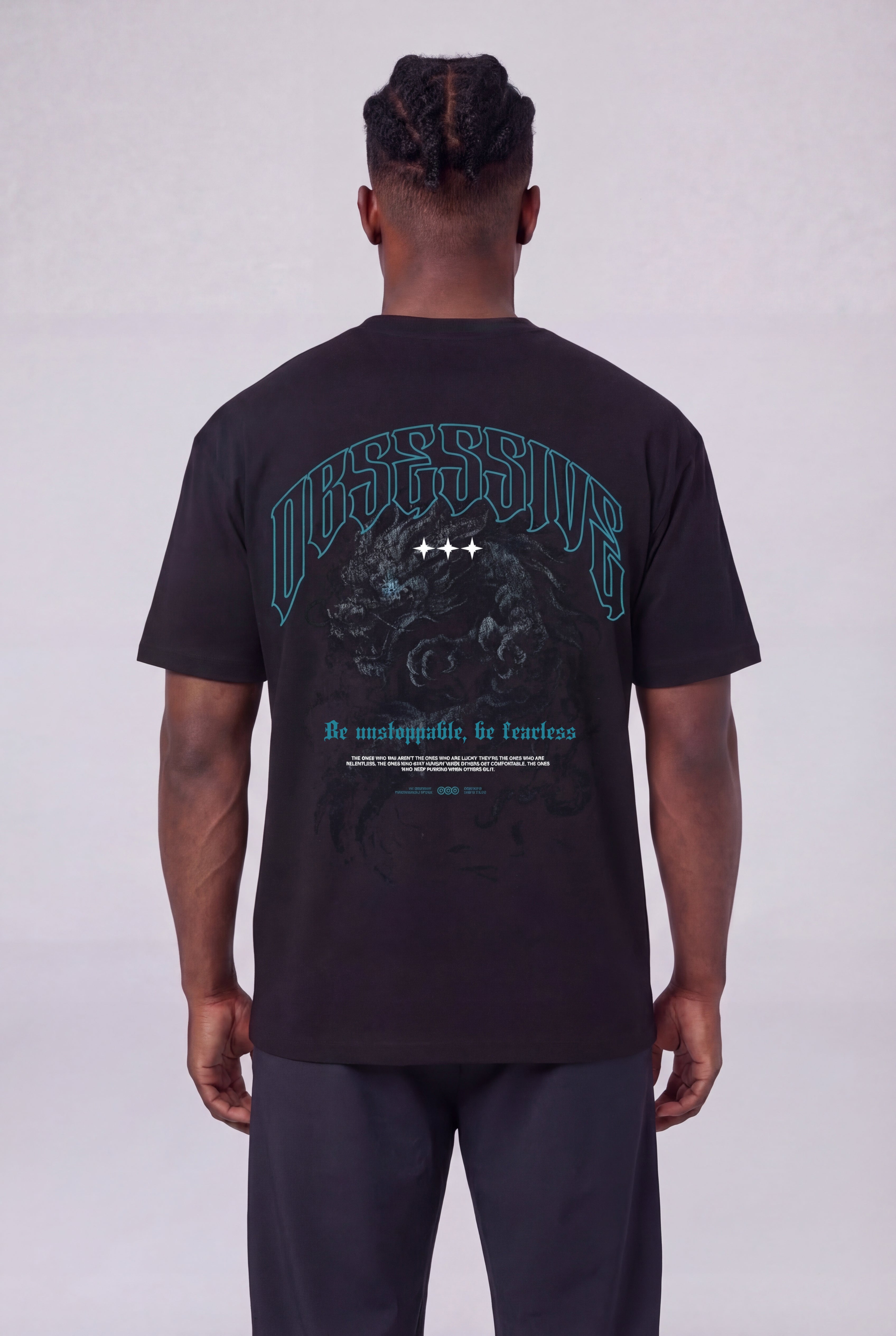 ETERNAL DRAGON OVERSIZED T-SHIRT - NEGRO