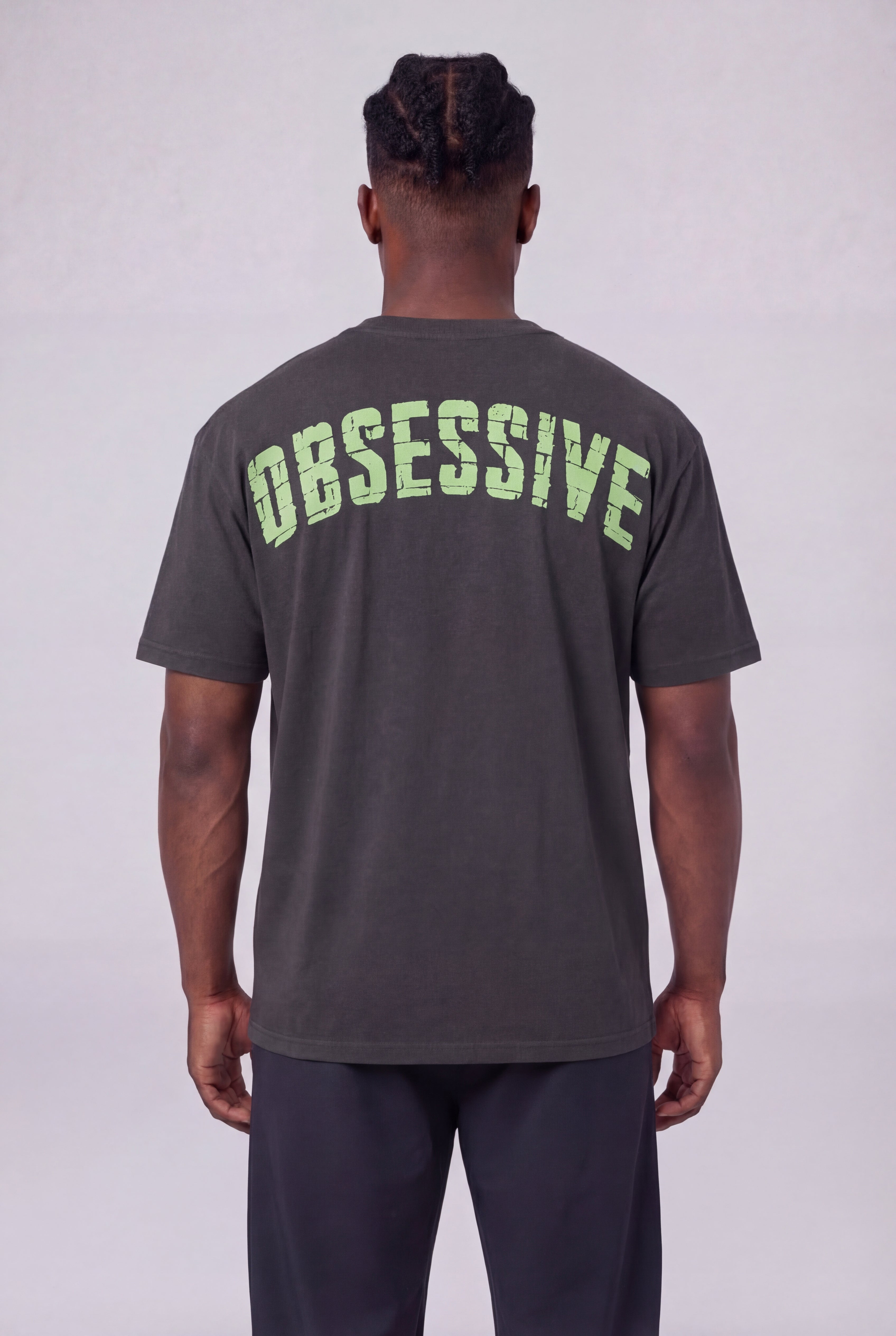 OBSESSIVE 2.0 OVERSIZED T-SHIRT - GRIS Y VERDE