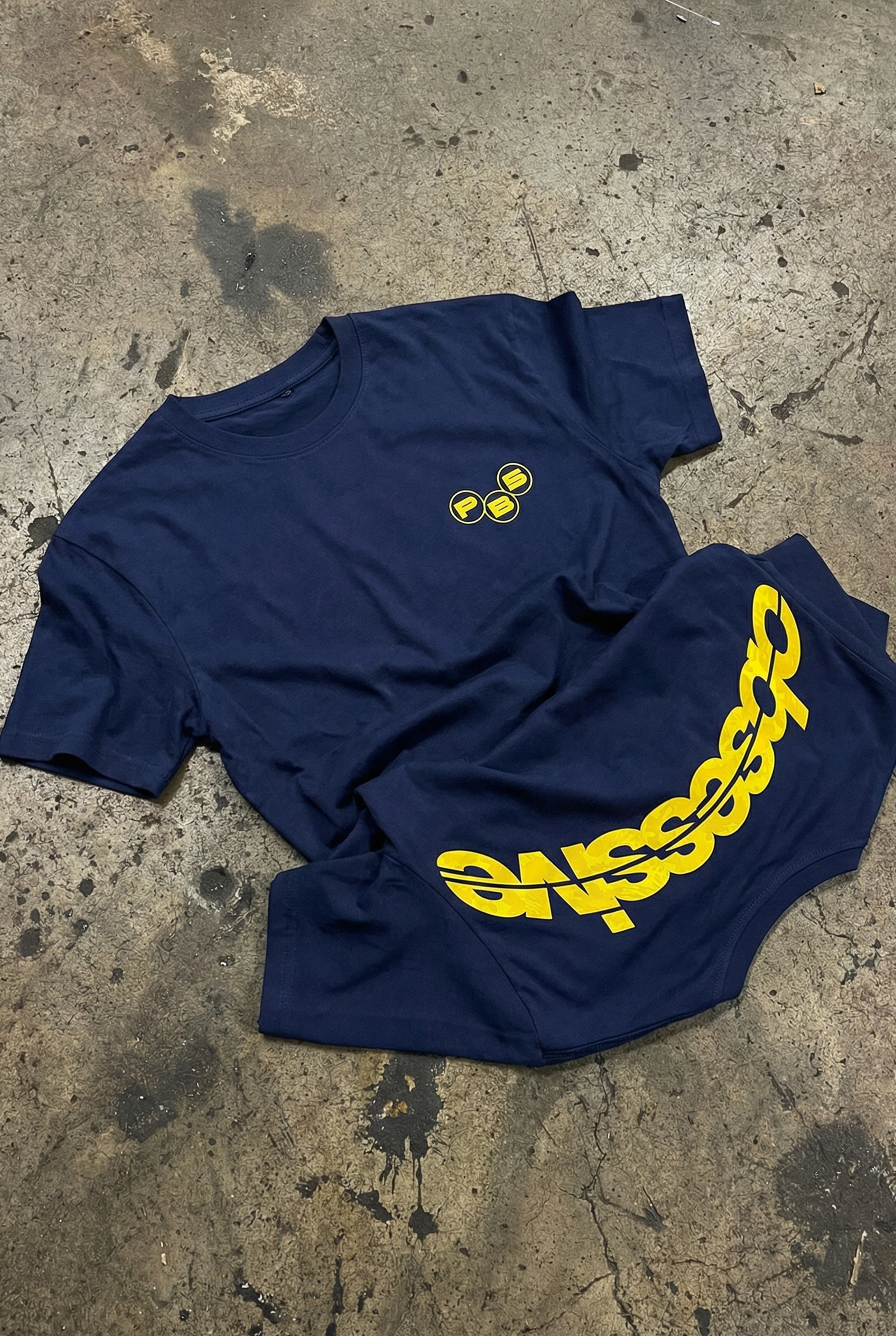 OBSESSIVE STATE OVERSIZED T-SHIRT - NAVY