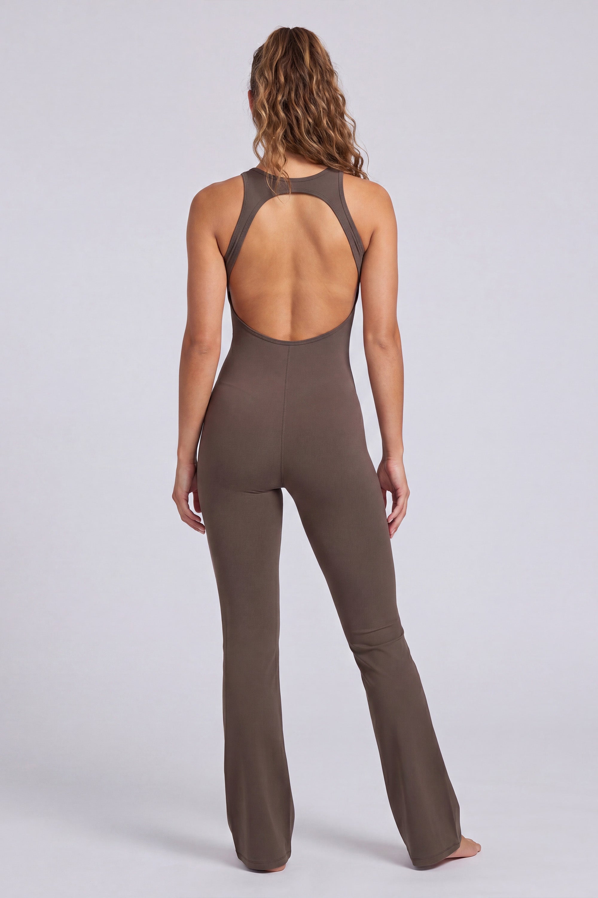 JUMPSUIT FLARED ELITE - MARRON