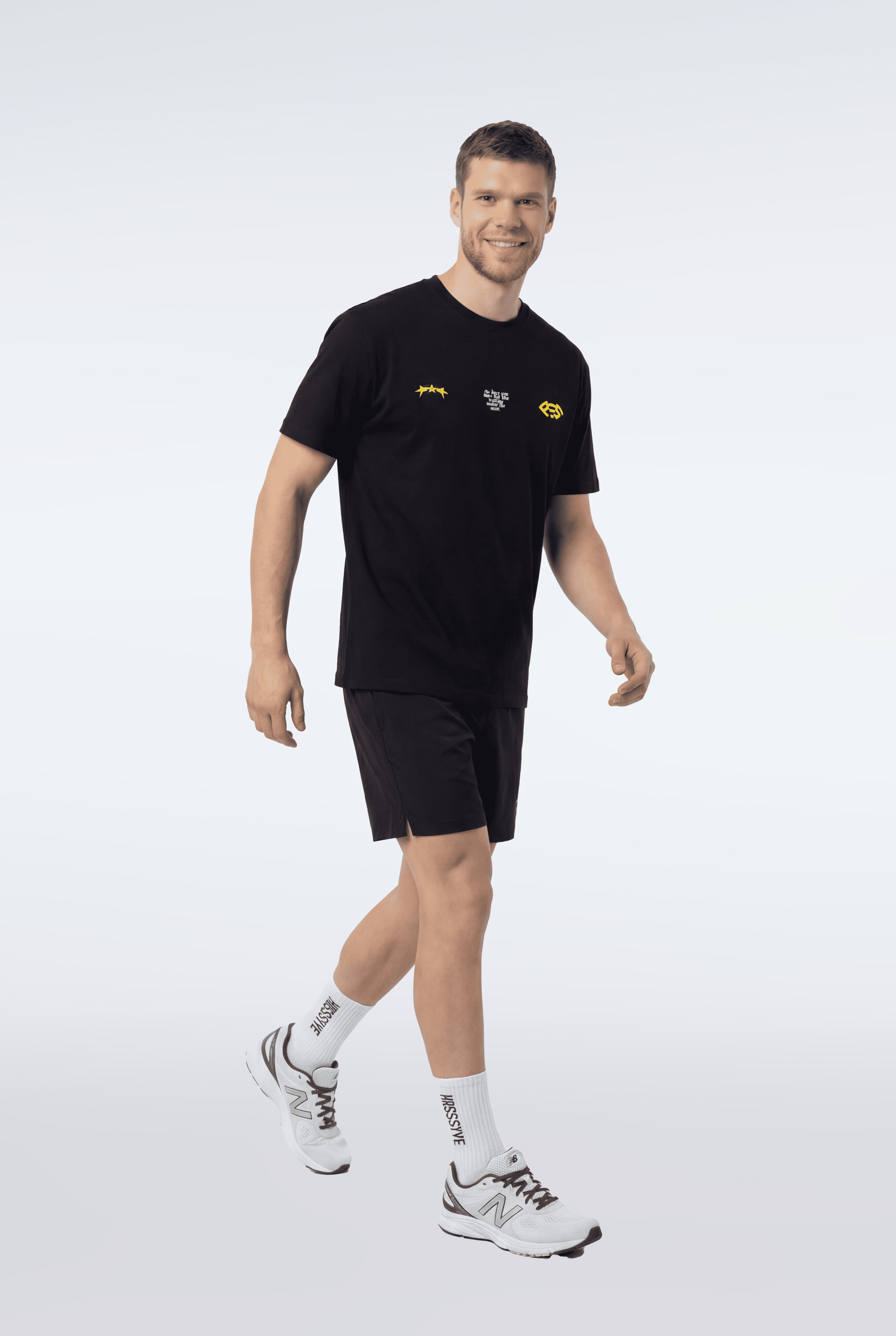 PWR BARBELL OVERSIZED T-SHIRT - NEGRO