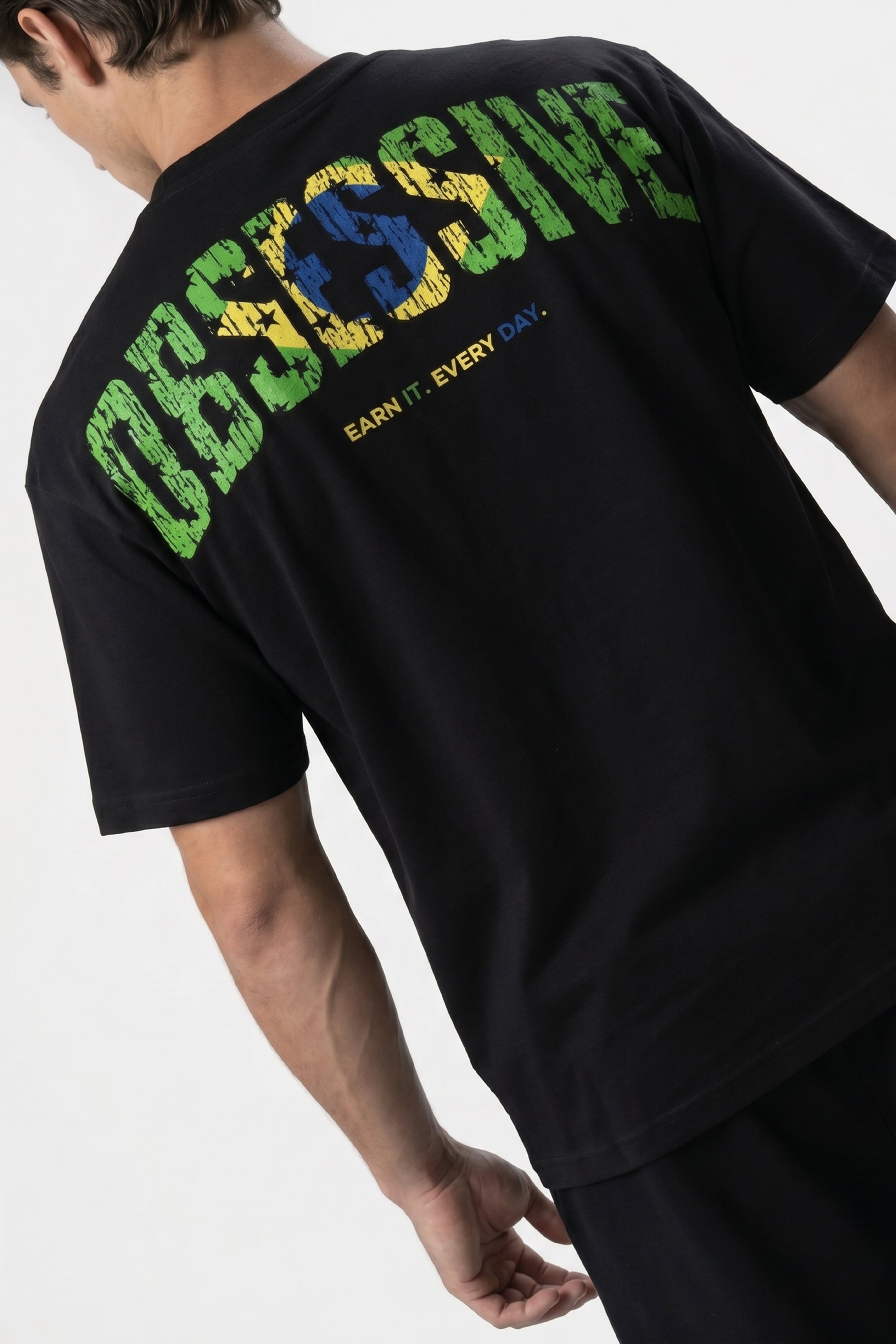 WORLD STAGE BRAZIL OVERSIZED TEE - NEGRO