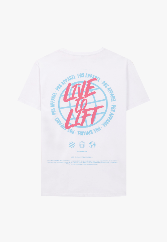 CAMISETA LIVE TO LIFT - BLANCO