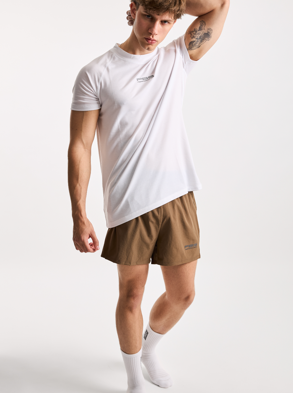 PREMIUM SLIM SHORT PBS - SEPIA