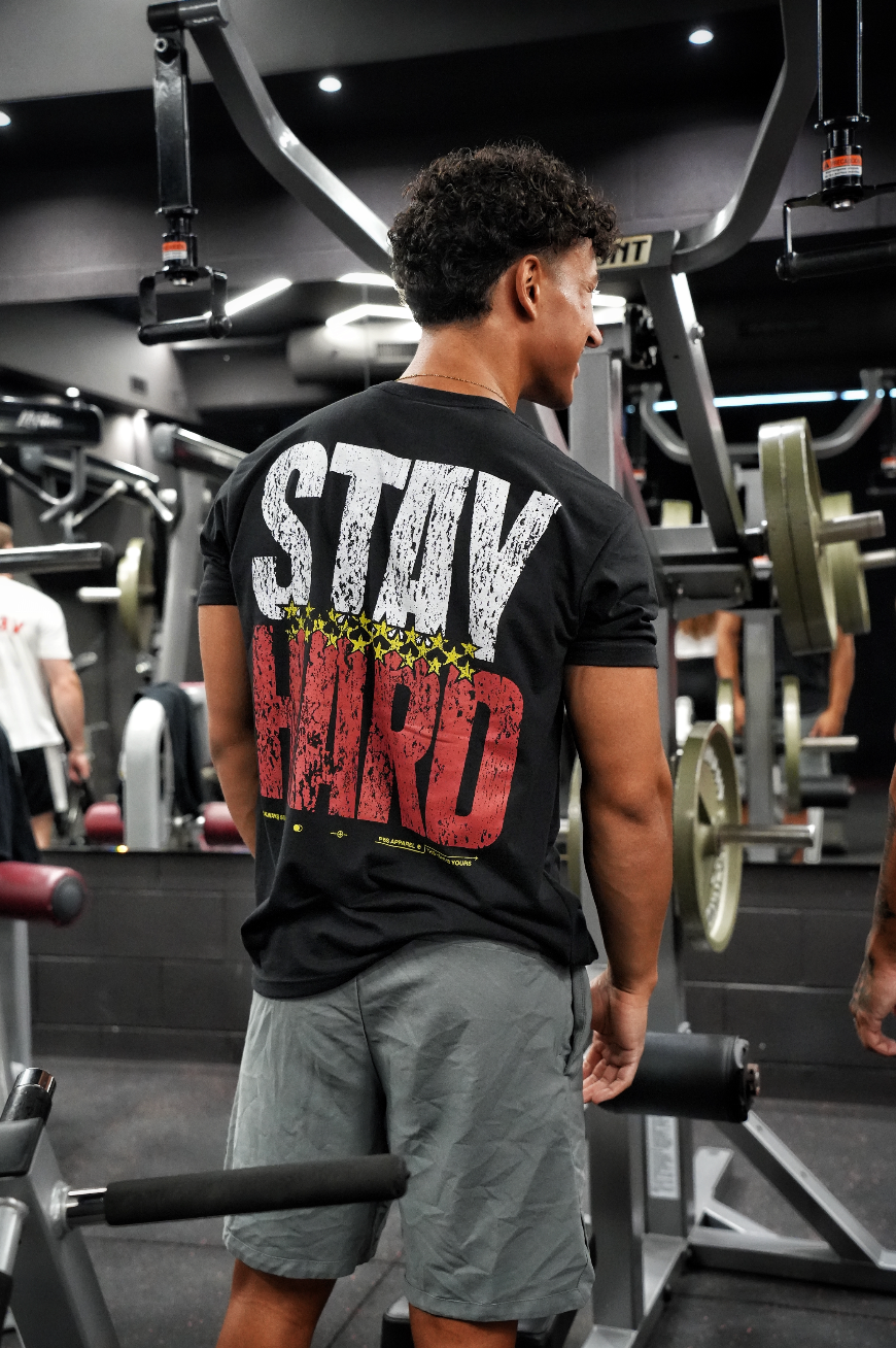 STAY HARD REGULAR T-SHIRT - NEGRO