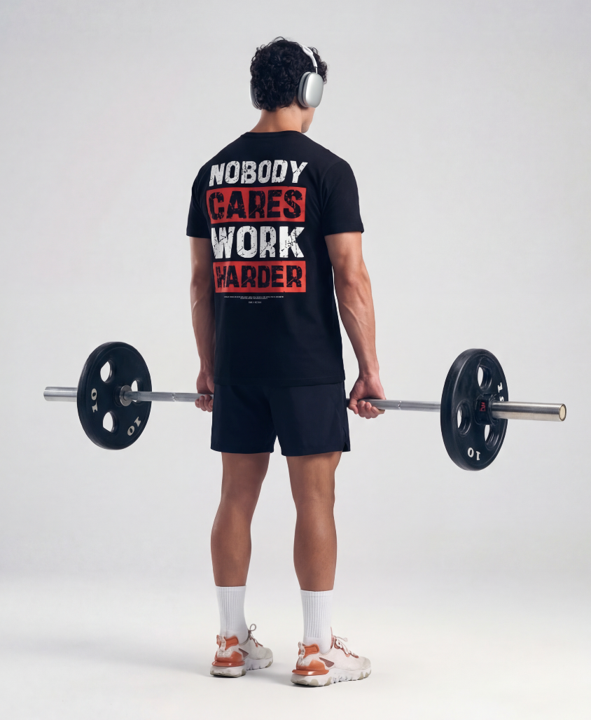 NOBODY CARES T-SHIRT - NEGRO
