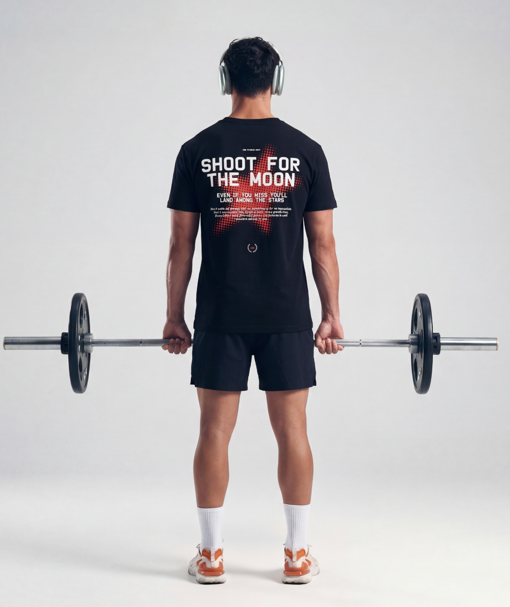 SHOOT FOR THE MOON 2.0 OVERSIZE T-SHIRT - NEGRO