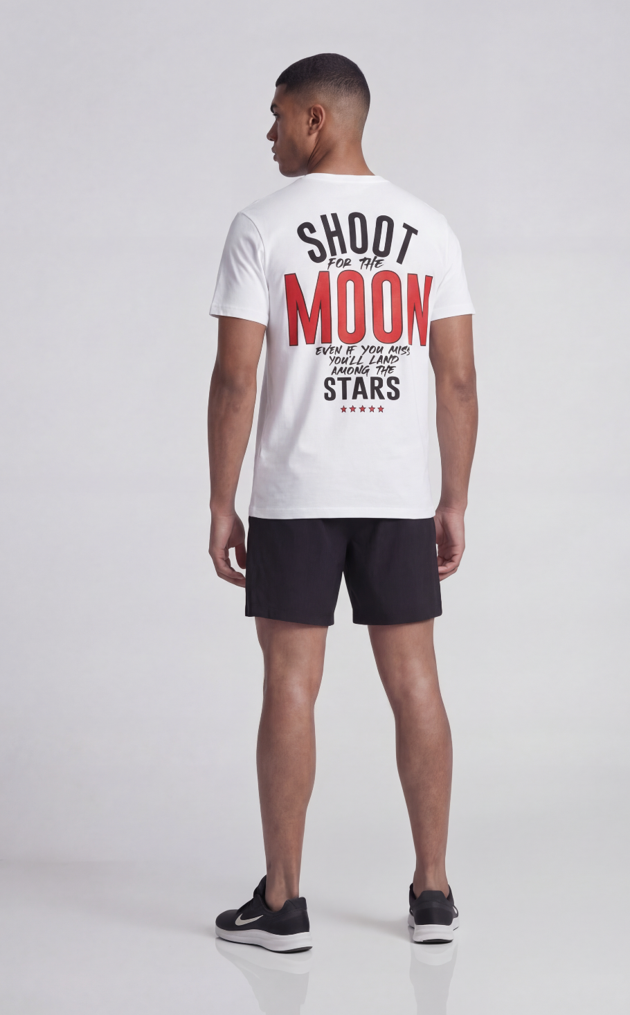 CAMISETA SHOOT FOR THE MOON - BLANCO