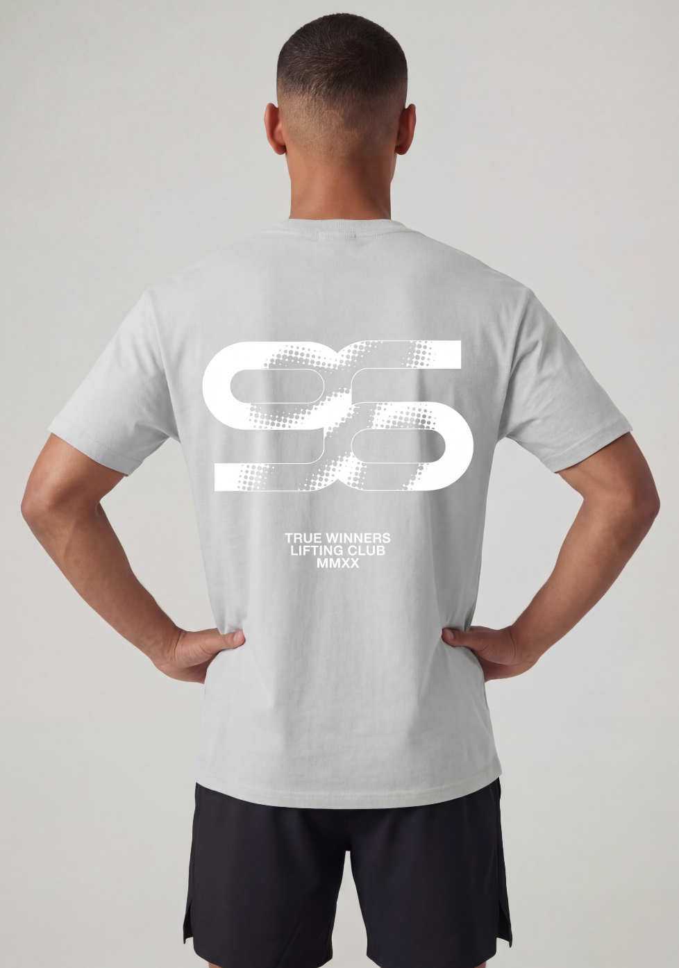 TRUE WINNERS LIFTING CLUB OVERSIZED T-SHIRT - GRIS