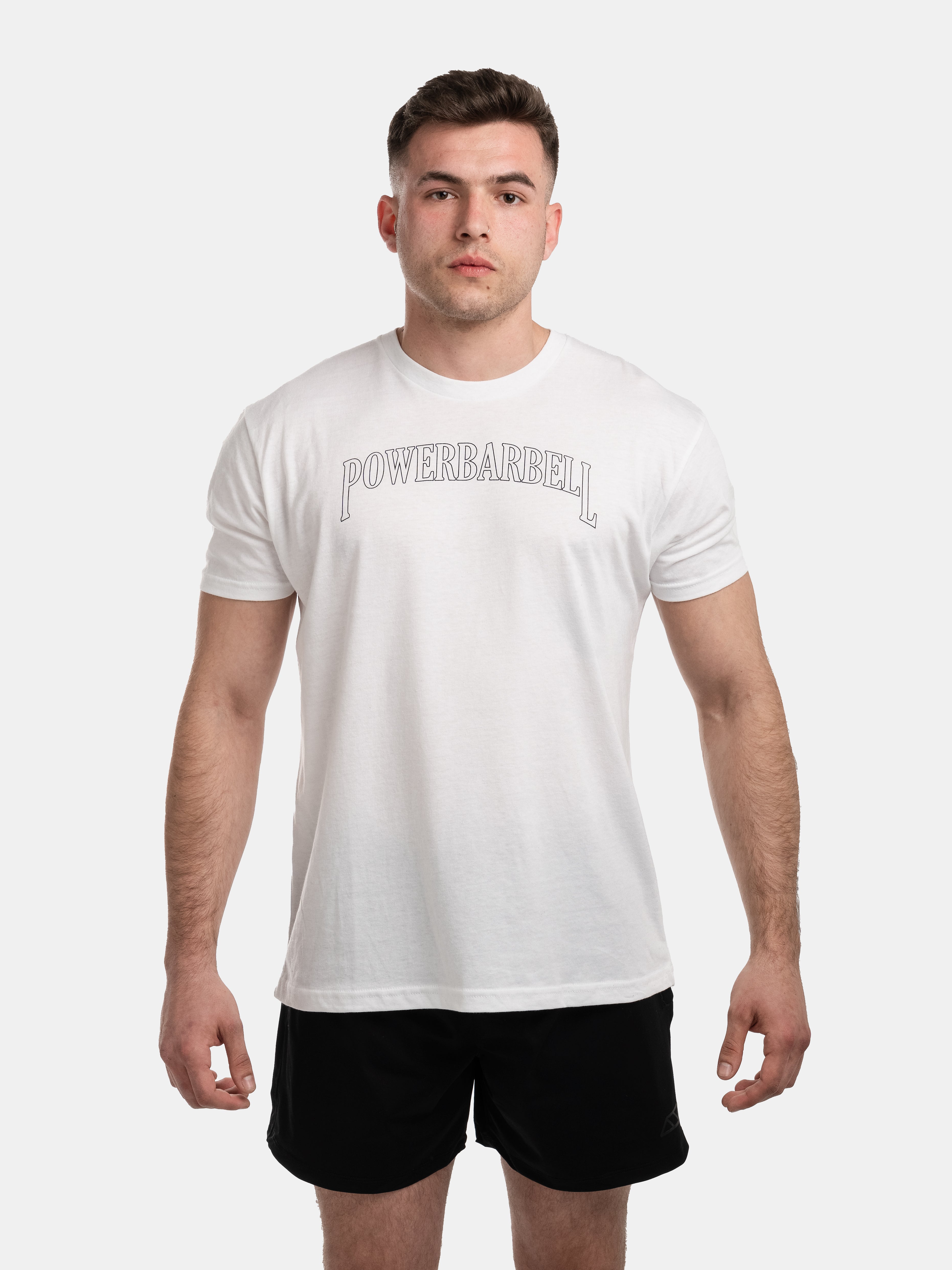 POWERBARBELL BASIC TEE - BLANCO