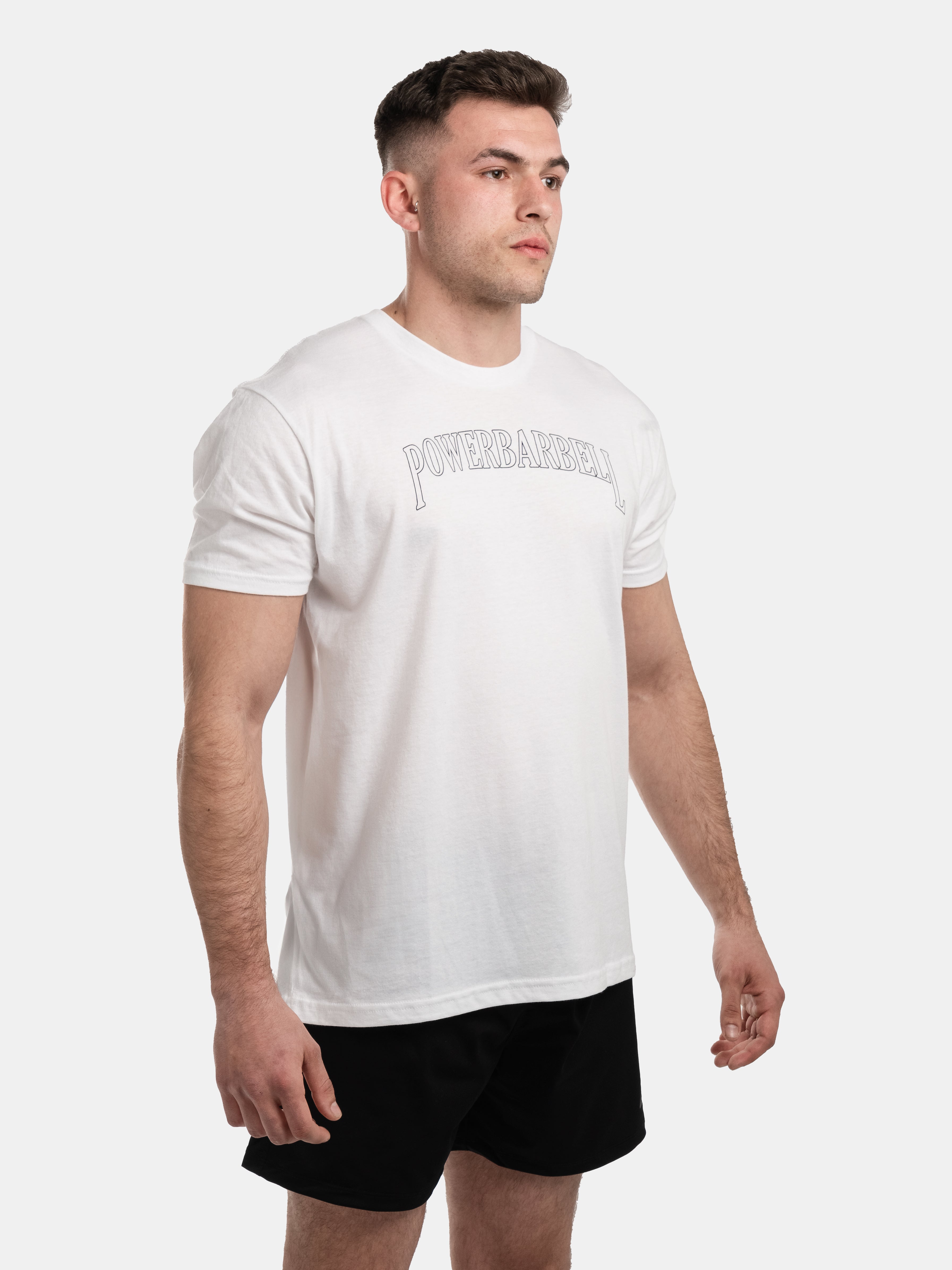 POWERBARBELL BASIC TEE - BLANCO