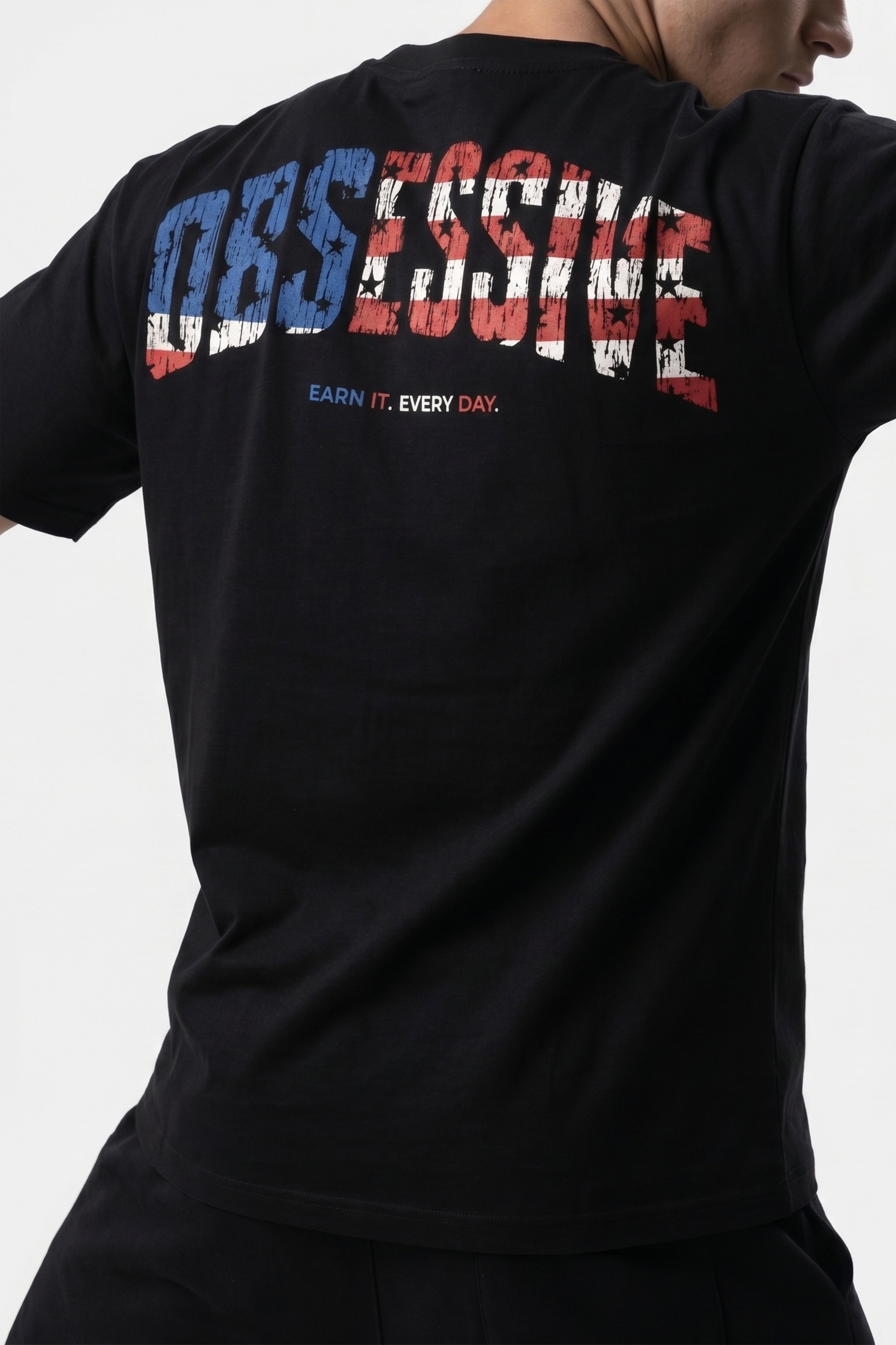 WORLD STAGE USA OVERSIZED TEE - NEGRO