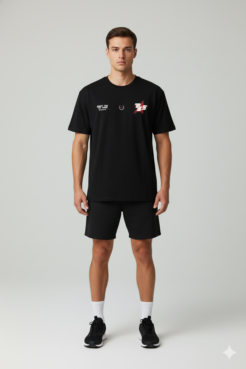 SHOOT FOR THE MOON 2.0 OVERSIZE T-SHIRT - NEGRO