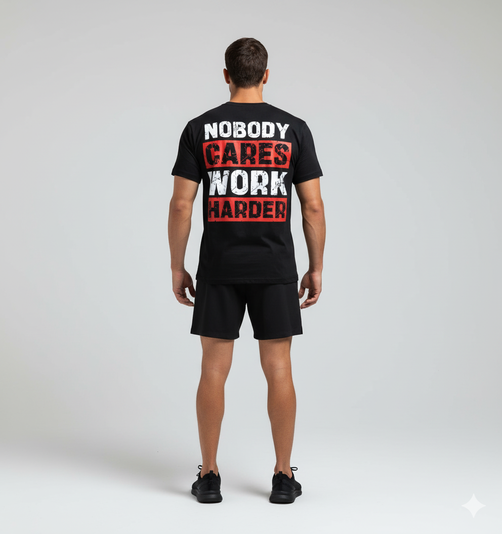 NOBODY CARES T-SHIRT - NEGRO