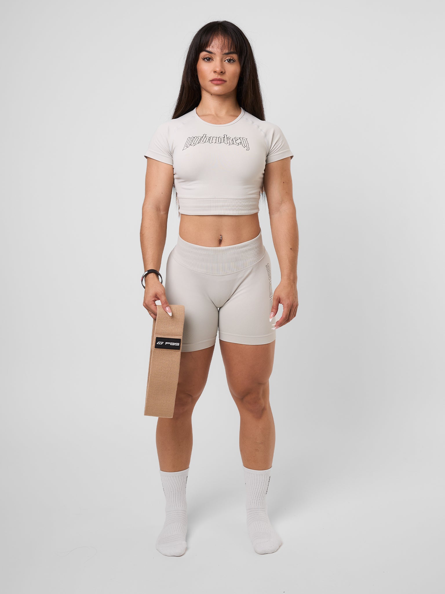 CROP TOP UNBROKEN - BEIGE
