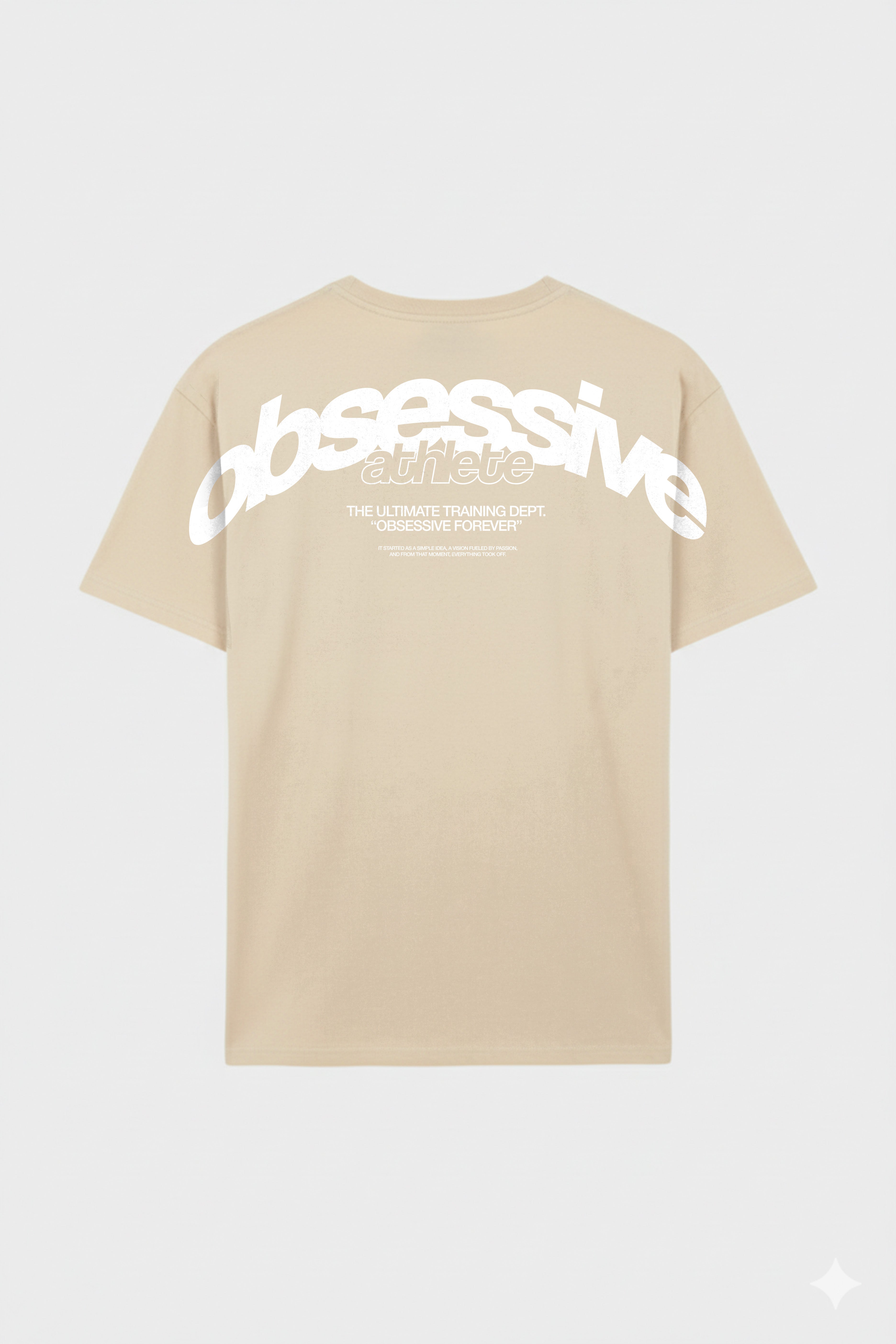 OBSESSIVE ATHLETE OVERSIZED T-SHIRT - BEIGE