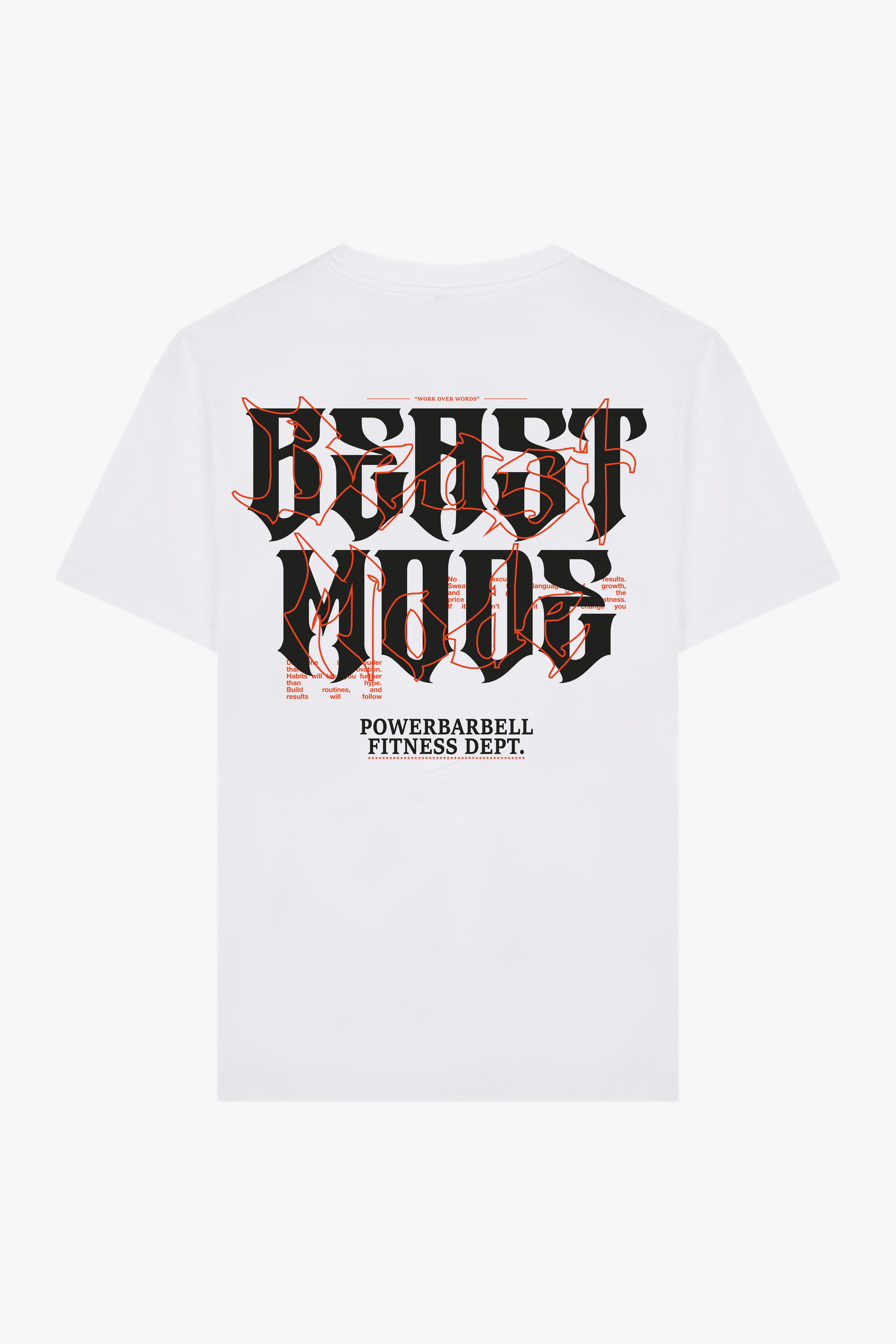 BEAST MODE OVERSIZE T-SHIRT - BLANCO