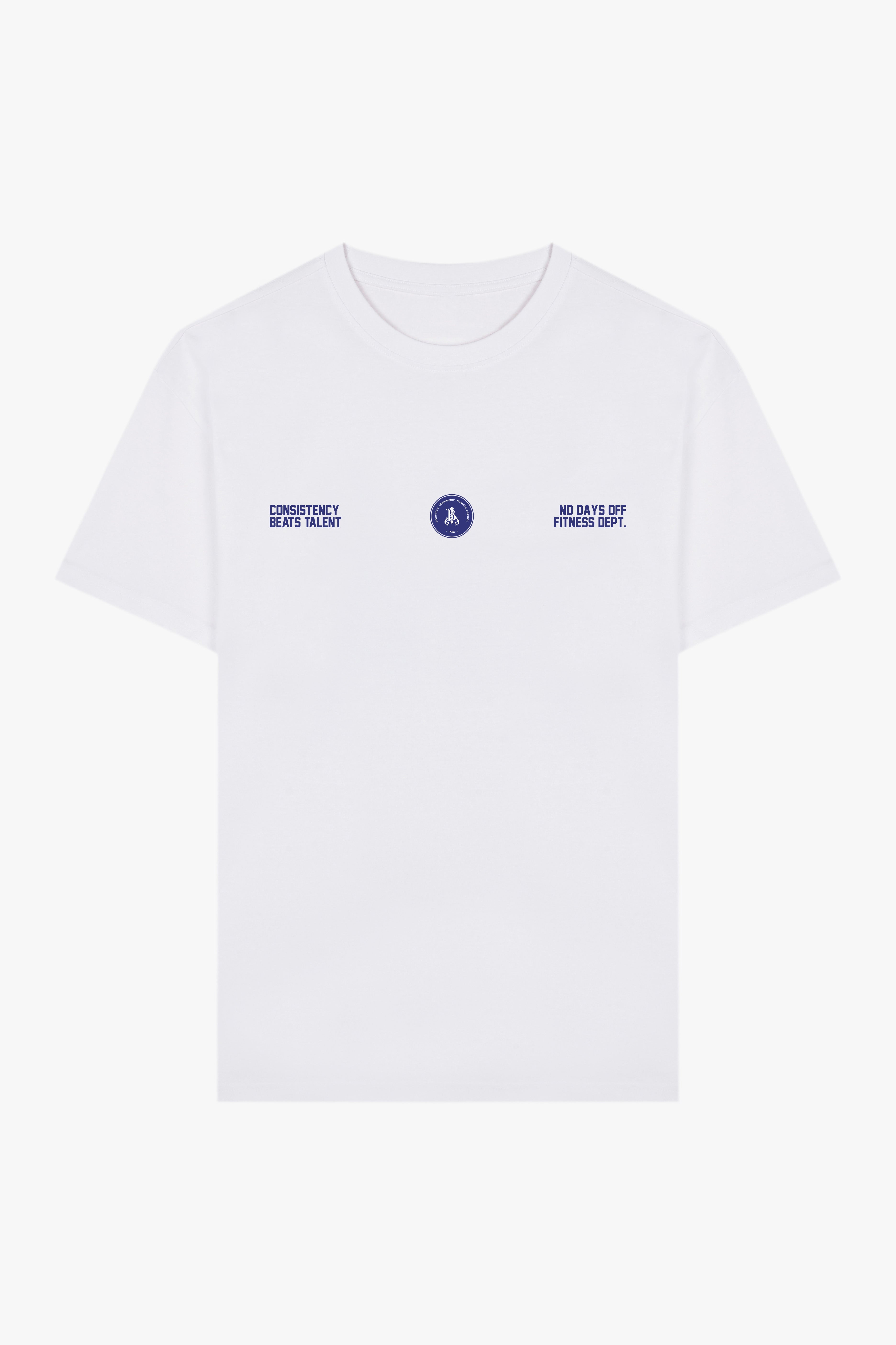 CONSISTENCY BEATS TALENT OVERSIZE T-SHIRT - BLANCO