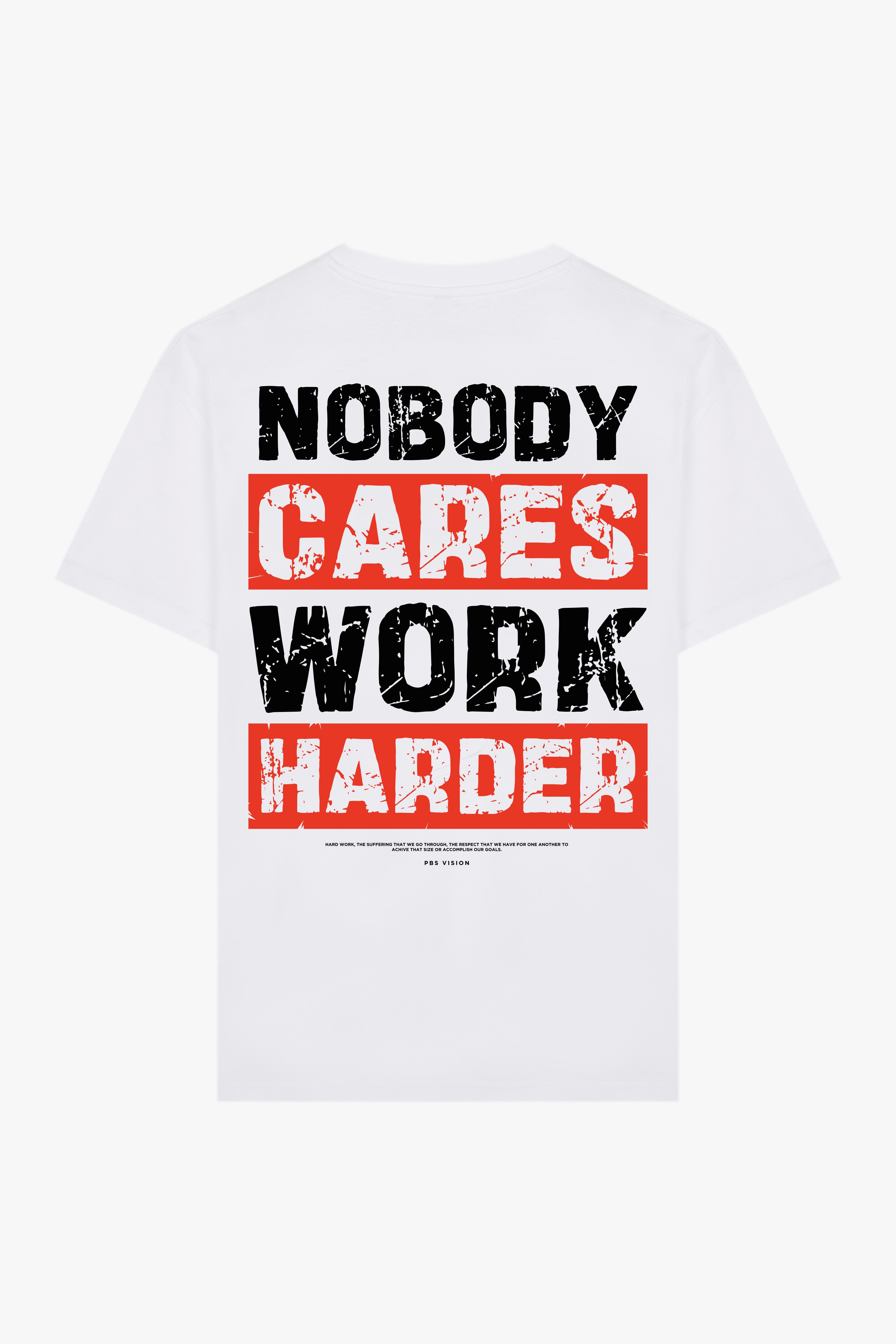 NOBODY CARES T-SHIRT - BLANCO