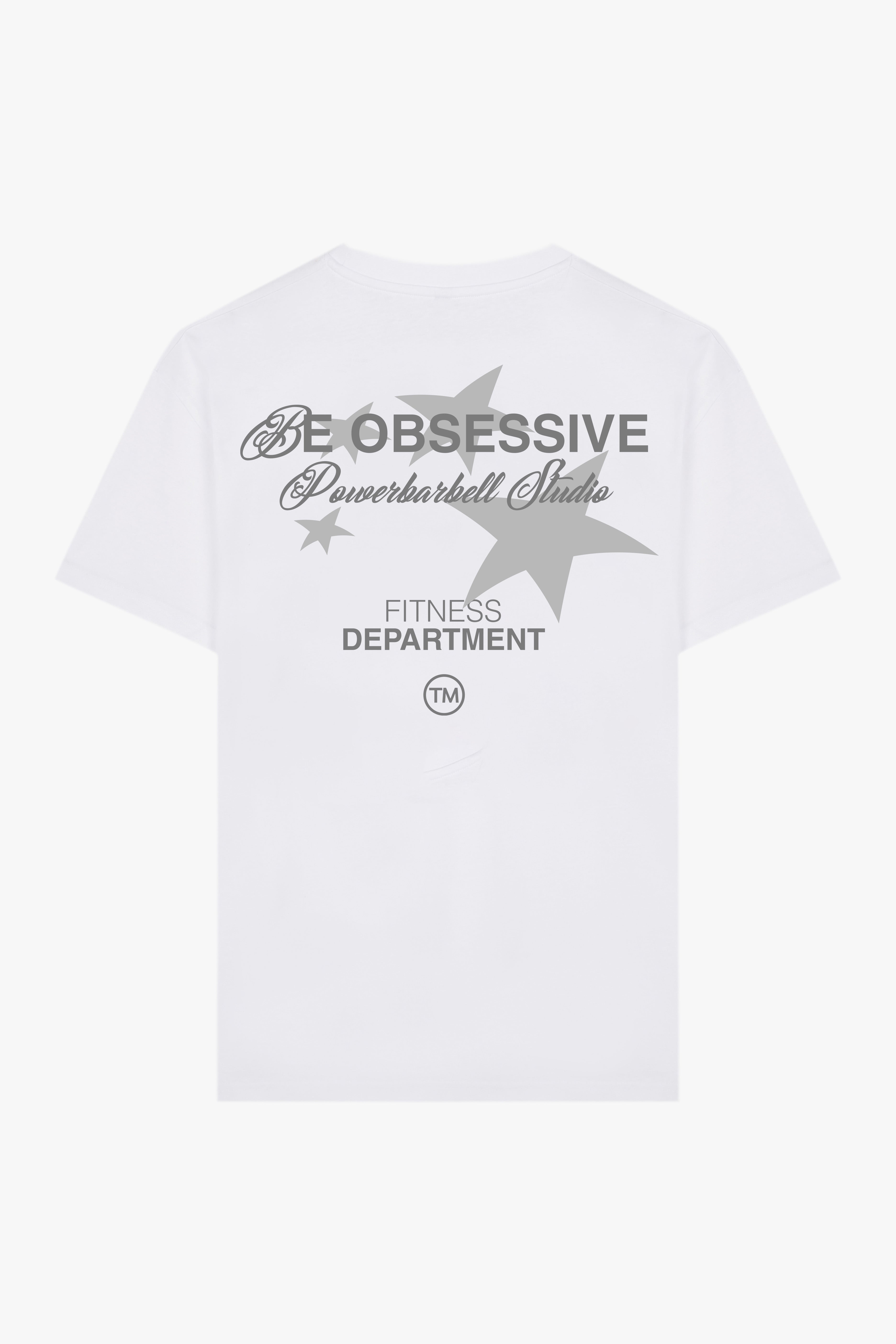 CAMISETA PBS STARS GRIS OVERSIZE  - BLANCO