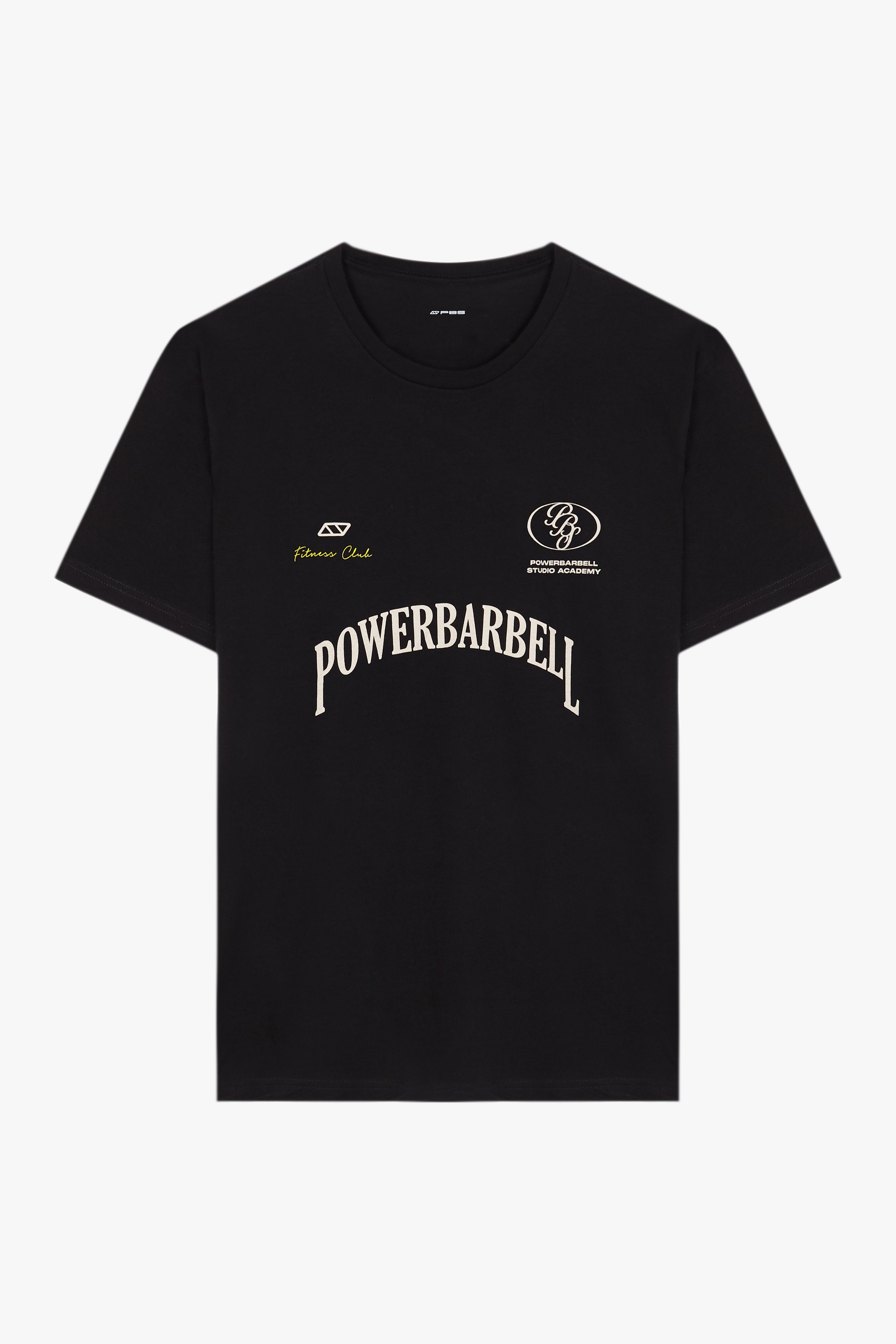 POWERBARBELL BASIC TEE- NEGRO