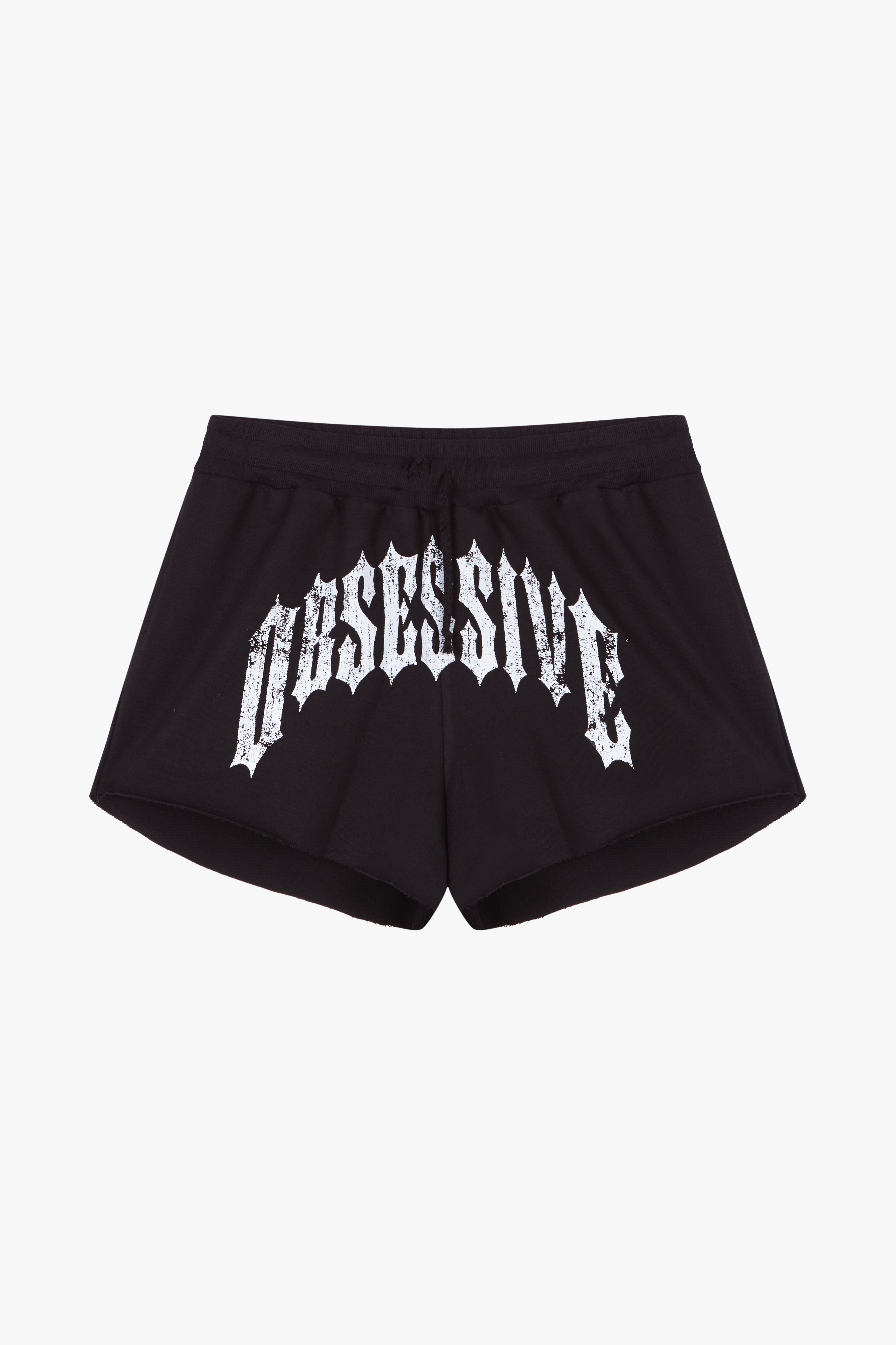 OBSESSIVE GRAPHIC LOOSE FIT SHORTS - NEGRO
